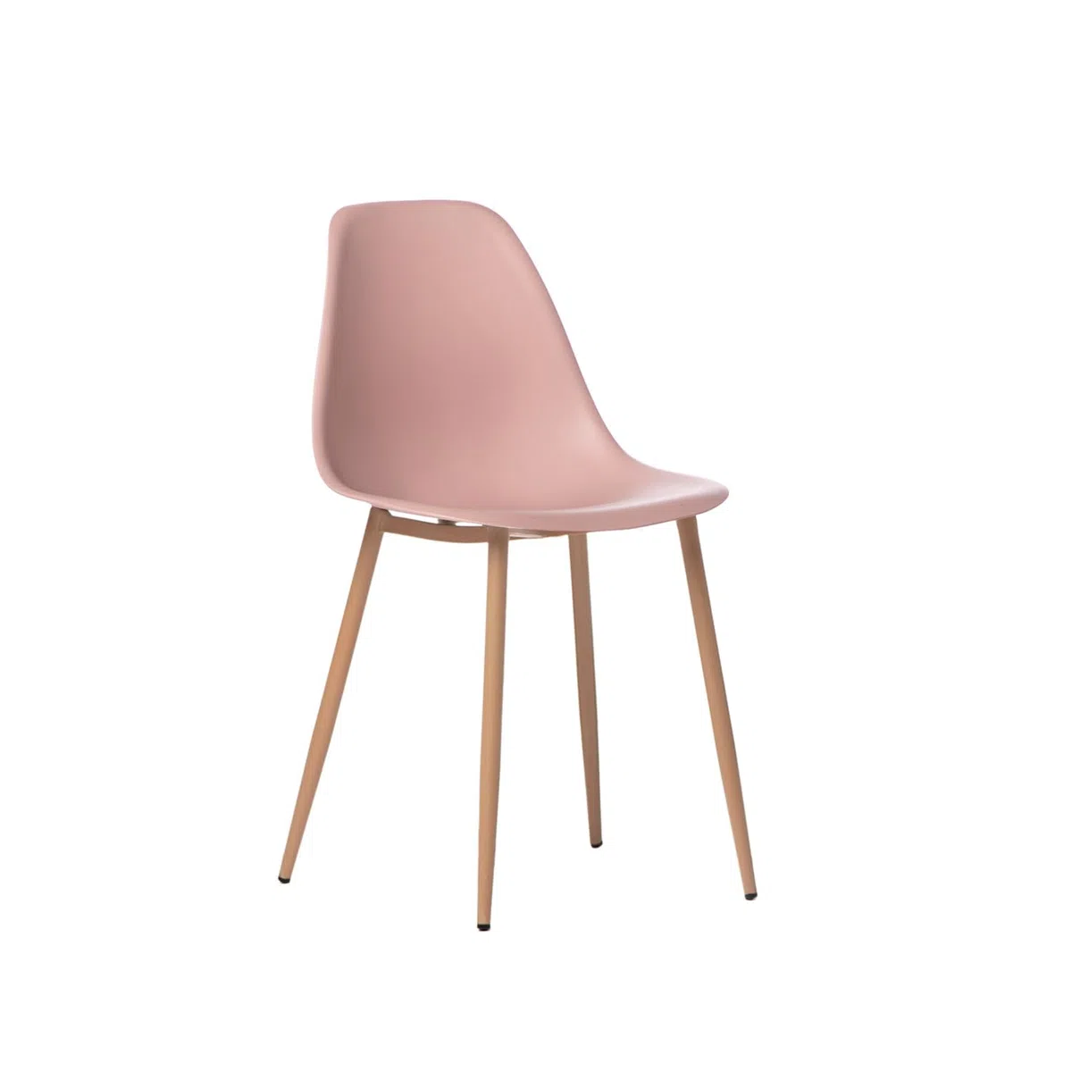 KLAST Silla de Comedor en Polipropileno Blanco con Pata Natural