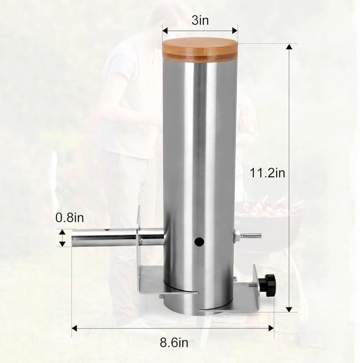 Ahumador eléctrico con salida de humo ajustable para ahumar alimentos y carne