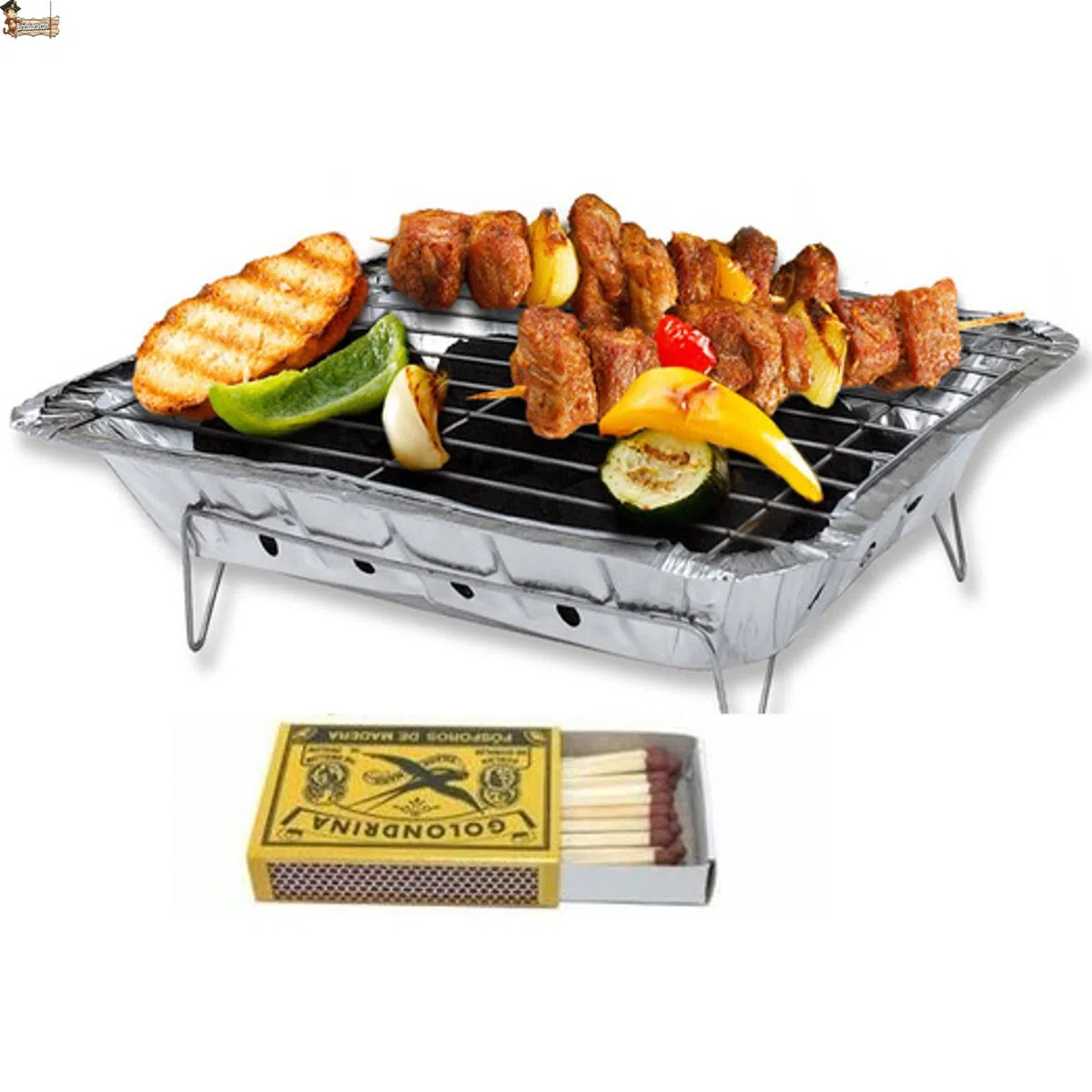 BricoLoco.com Barbacoa instantánea desechable de un solo uso para usar y tirar. ¡¡¡800 gramos!!!. Jardín, picnic, excursiones, camping. REGALO CERILLAS. (1)