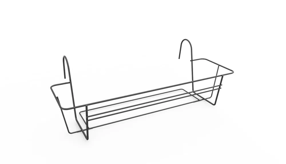 Elho Green Basics Balcony Rack 80 - Anthracite - Exterior & Balcón - L 27 x A 80.2 x A 21.4 cm