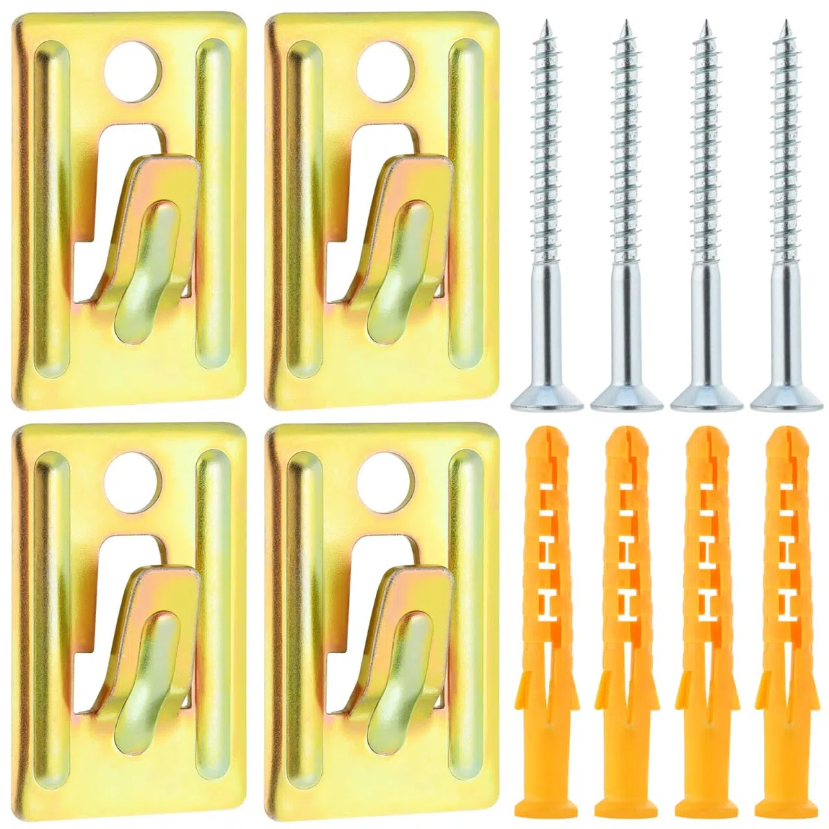 Artibetter 4 Piezas Gancho de cesta Soporte para calentador de agua Accesorios de montaje para calentador de agua colgador de pared para calentador de agua placa de acero Golden