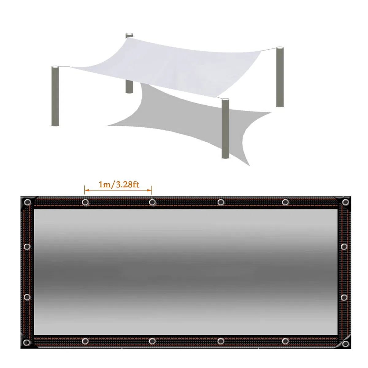 Lona Impermeable, Lonas Transparente con Ojales, Cubierta Funda de Protección Resistente al Desgarro para Plantas Invernadero Jardín Terraza (2X3M)