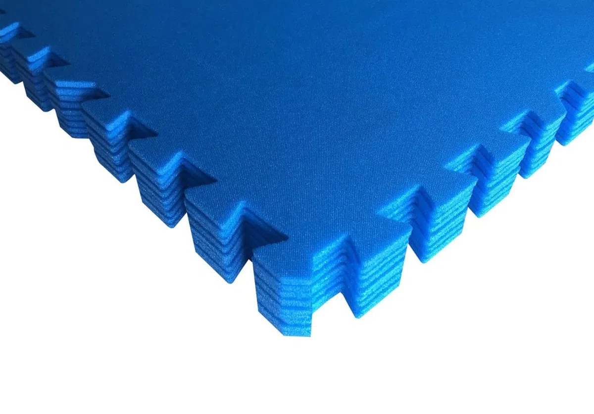 Protector de Suelo para Piscina, 9 Piezas de 500x500x5mm. Azul