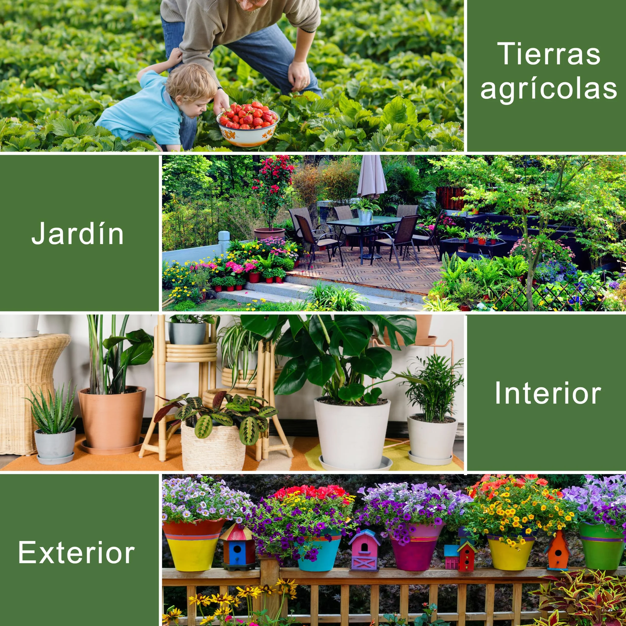 XLUX Medidor de Humedad de Suelo de Uso Profundo de sonda Larga, Sensor indicador de Monitor de Agua, higrómetro para Plantas de Maceta Grandes de Libre, Flores, jardinería, Paquete de 2