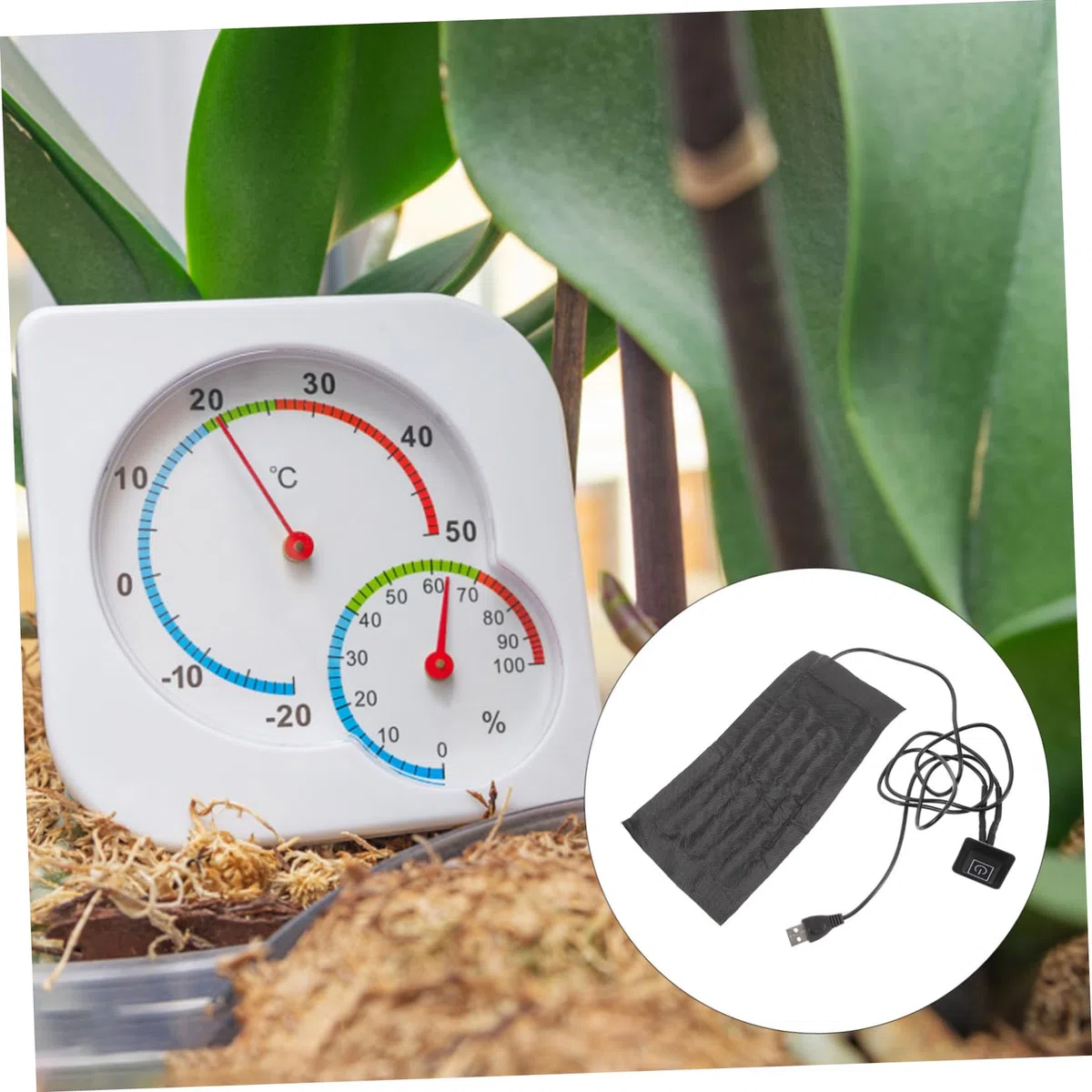 Almohadilla Térmica para Plantas con Calefacción Eléctrica Accesorio para Mascotas con USB