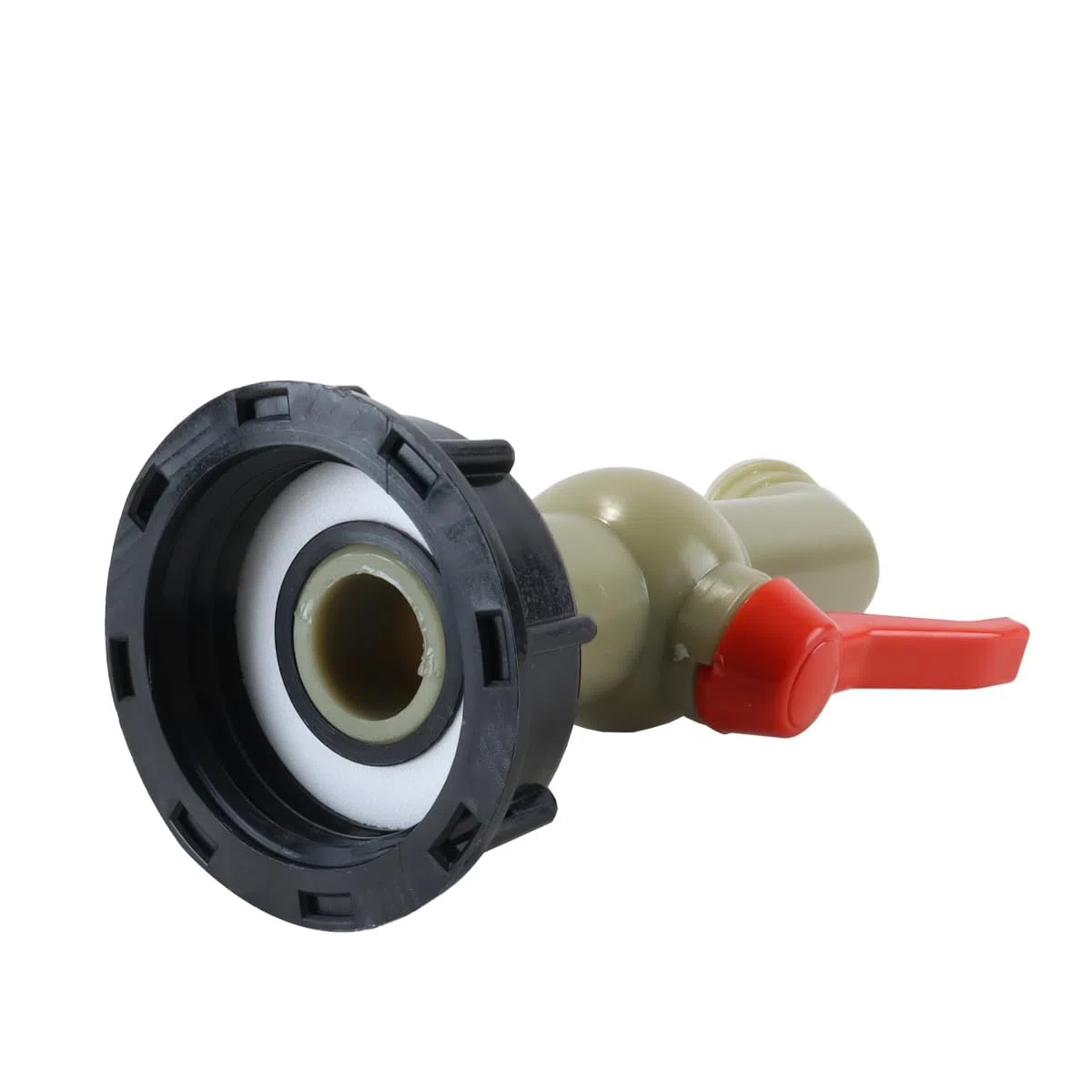Ubric Paquete de 2 válvulas de Escape IBC Accesorios para Tanque de Agua, una Bola de ángulo Recto y una válvula de Bola Inclinada