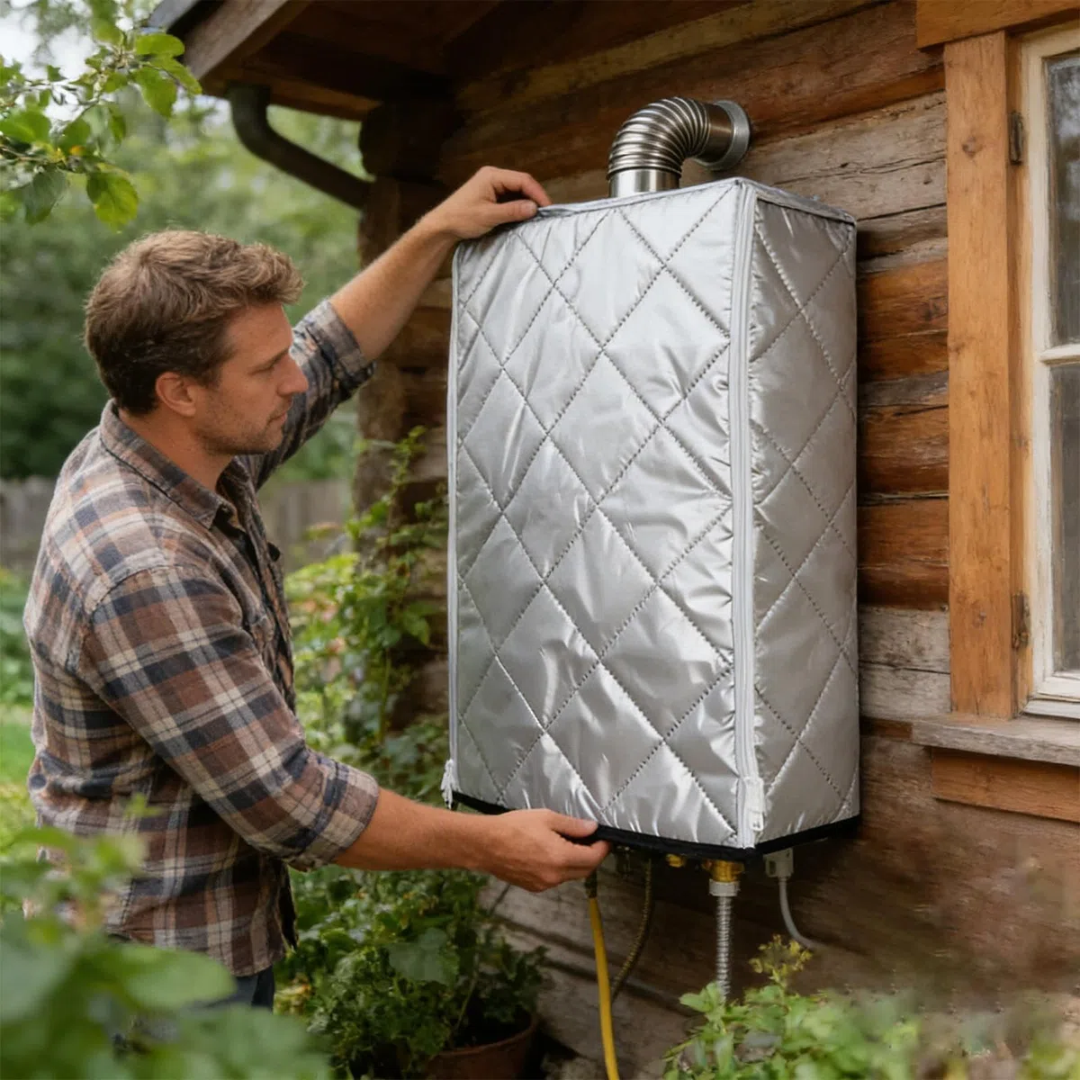 Para Calentador De Agua,Manta Aislante para Electrodomésticos de Cocina con Cremalleras,Cubierta Con Cremallera Para Termo Eléctrico | Protección Contra, Lluvia, Nieve