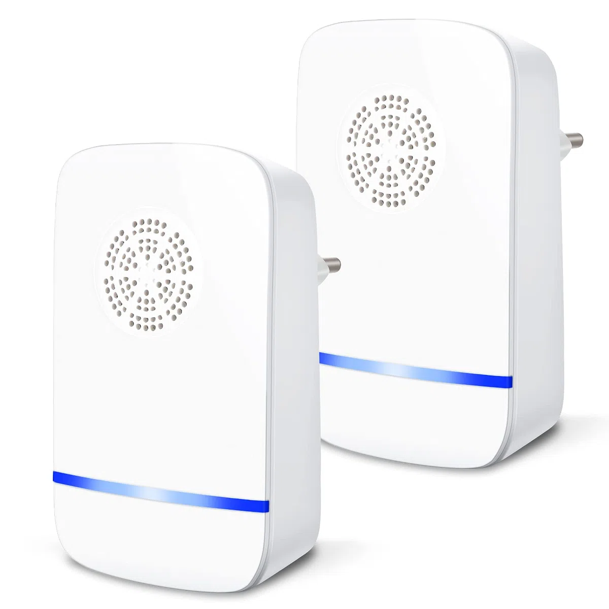Repelente Ultrasónico de Plagas, Antimosquitos Electrónico Control de Mosquitos Hormigas, Cucarachas, Moscas, Arañas, Chinches, Ahuyentador de Ratas y Ratones para Interiores (2 Piezas)