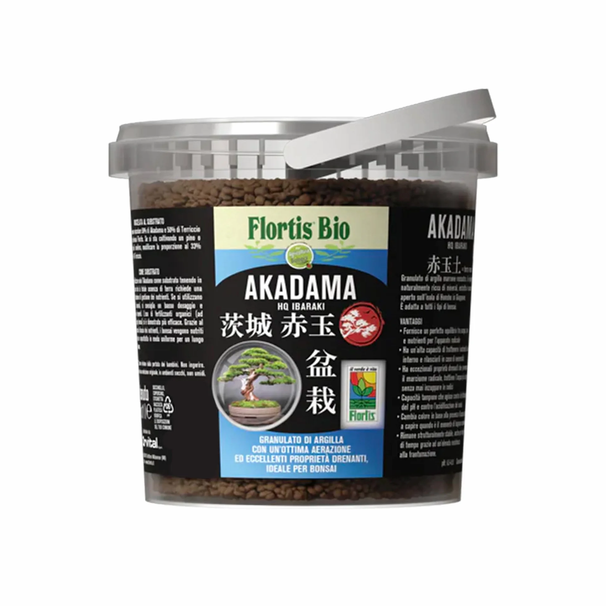 Kalapanta - Akadama HQ Ibaraki 1L Granulometría 2-5 mm - Granulado volcánico japonés Profesional de Calidad Dura para Plantas de bonsái Equilibrio Agua, Aire, nutrientes y minerales.
