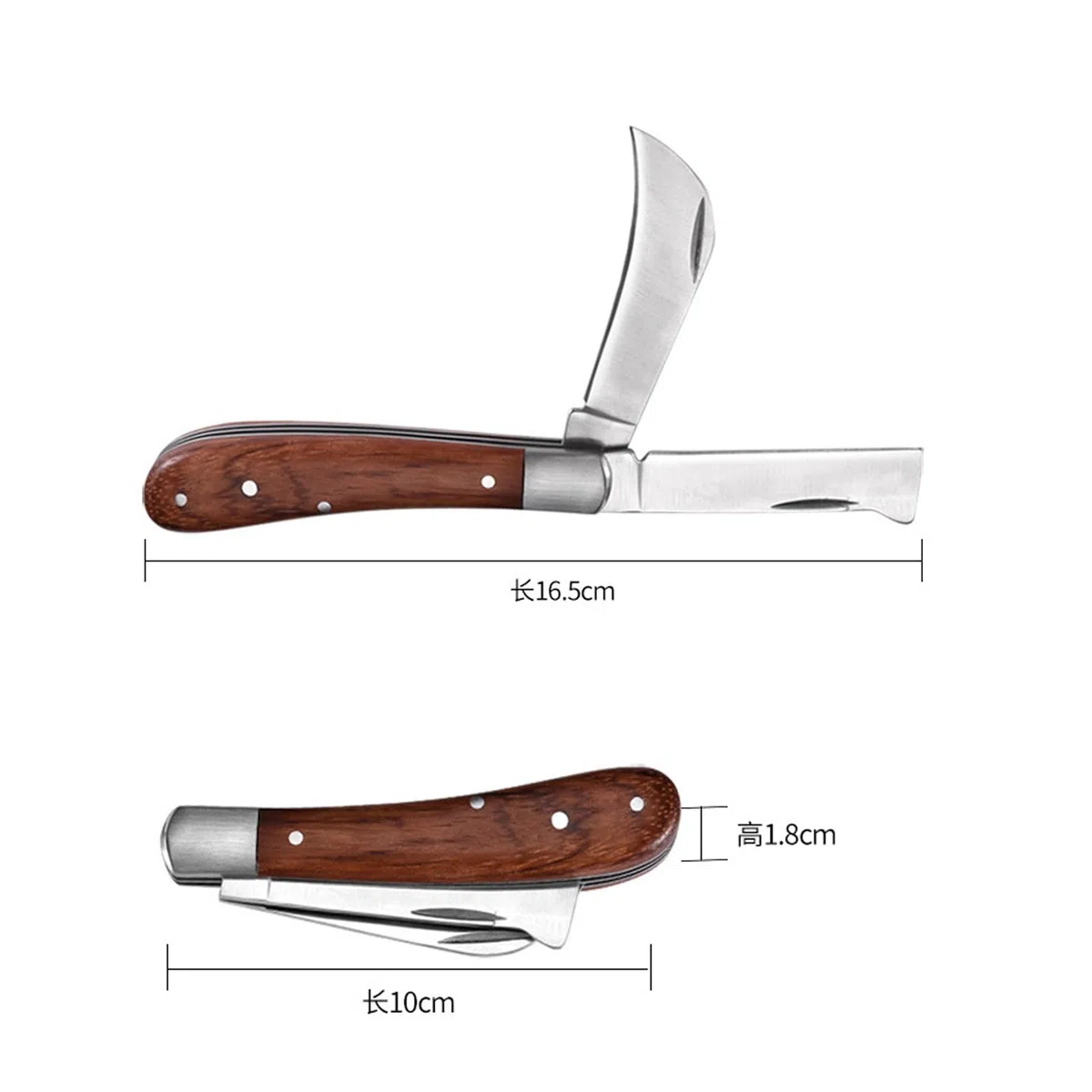 Cuchillo de Injerto, Cuchillas Dobles para Injerto, Cuchillo de Jardín, Cuchillo de Injerto de Acero Inoxidable, Cuchillo para Jardinería, para Injertar Malas Hierbas, Arbustos y Ramas