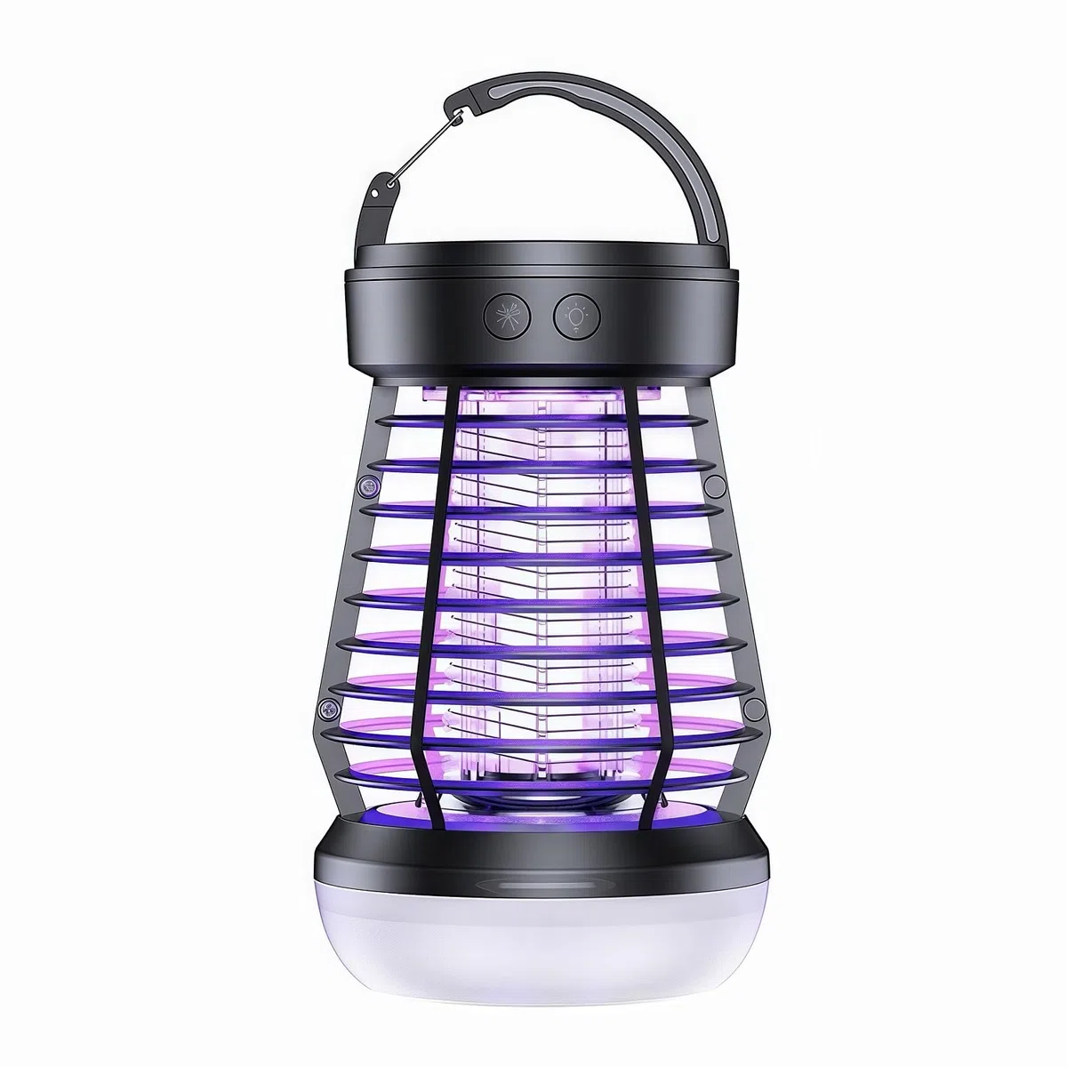 Lámpara Antimosquitos UV 2000V, Matamosquitos Eléctrico Recargable 2000mAh con Carga USB, Carcasa ABS Impermeable, Luz LED Suave y Luz SOS, para Camping, Jardín, Balcón y Dormitorio