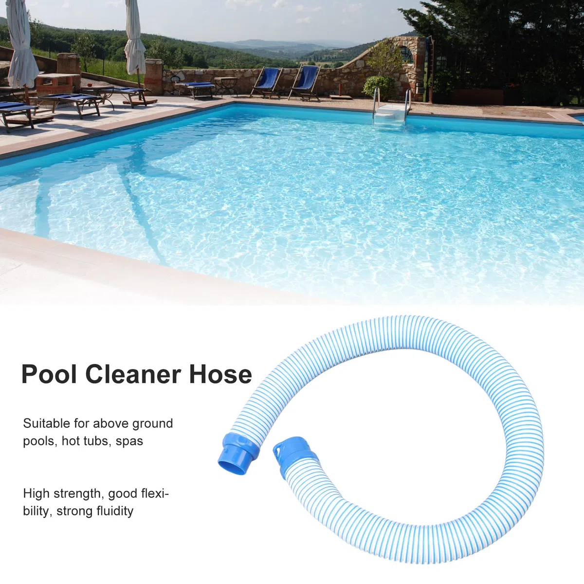 Fdit Manguera de Aspiradora para Piscina, Manguera de Bloqueo para Limpiador de Piscina, Accesorio de Extensión de Aspiradora de Repuesto para Zodiac X7 T3 T5 MX6 MX8 R0527700