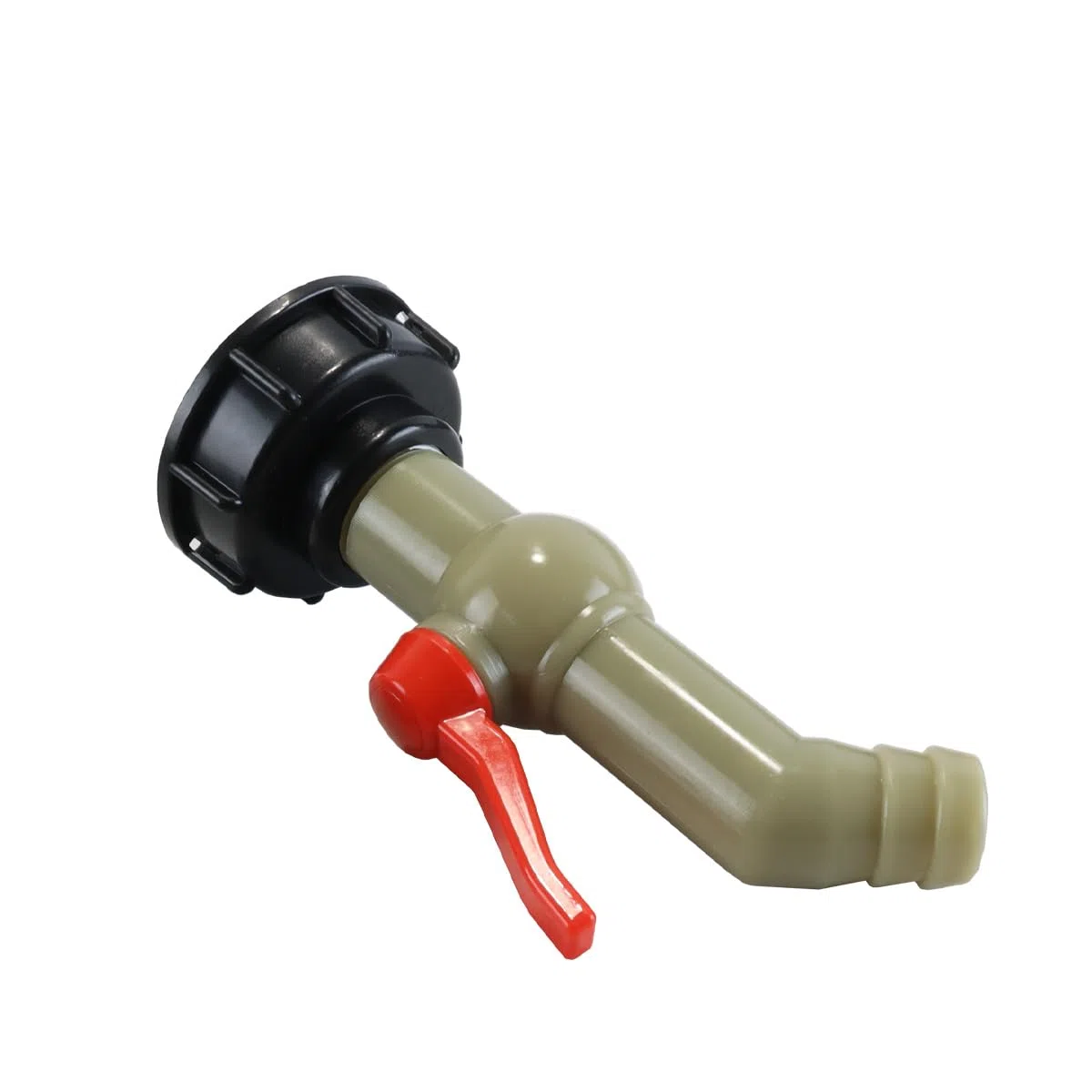 Ubric Paquete de 2 válvulas de Escape IBC Accesorios para Tanque de Agua, una Bola de ángulo Recto y una válvula de Bola Inclinada