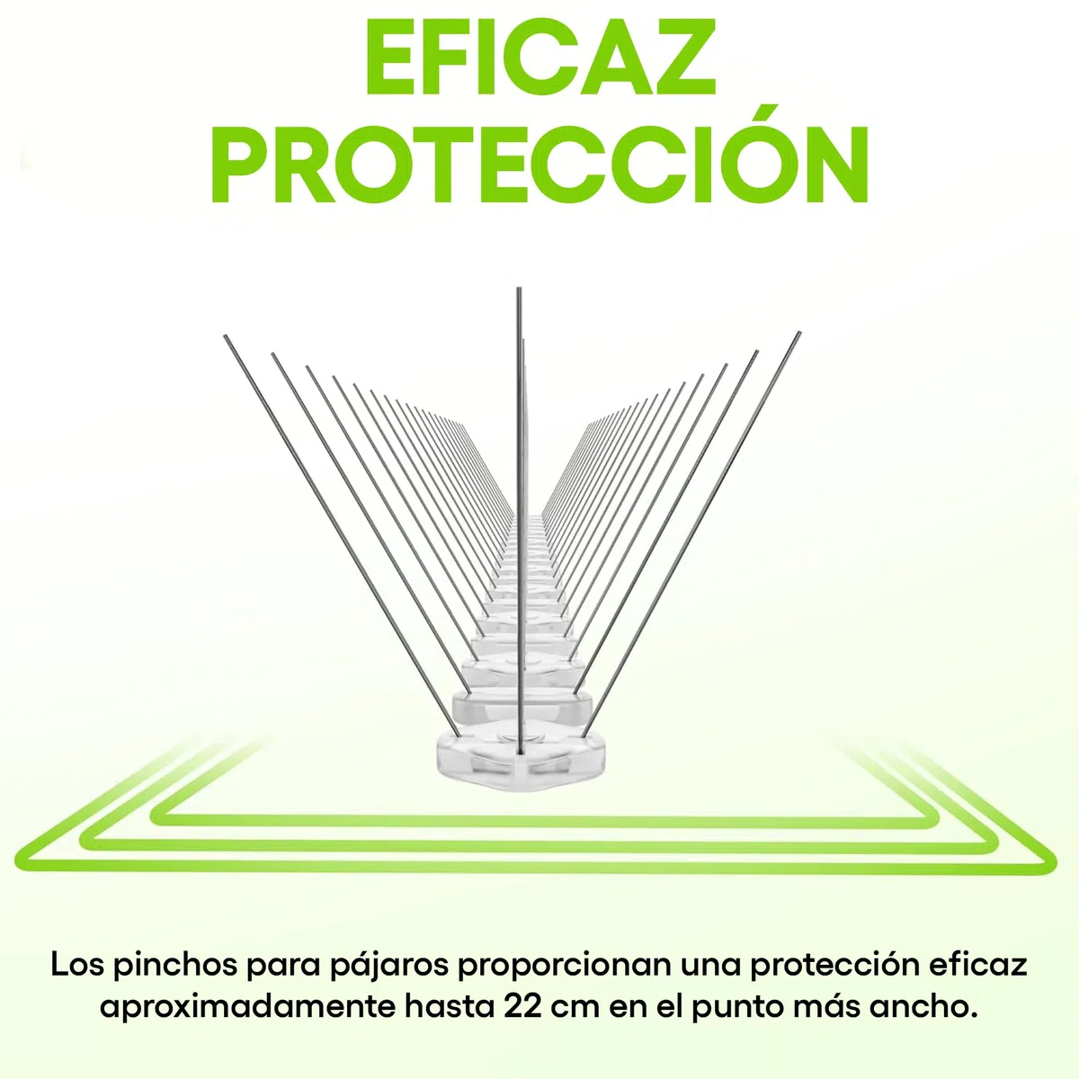 Pinchos ANTIPALOMAS - Púas de Acero Inoxidable para pájaros - Disuasivo Duradero para Palomas: excelente Elemento disuasorio para pájaros, Cuervos y pájaros carpinteros - Cubre 10 pies / 3 Metros