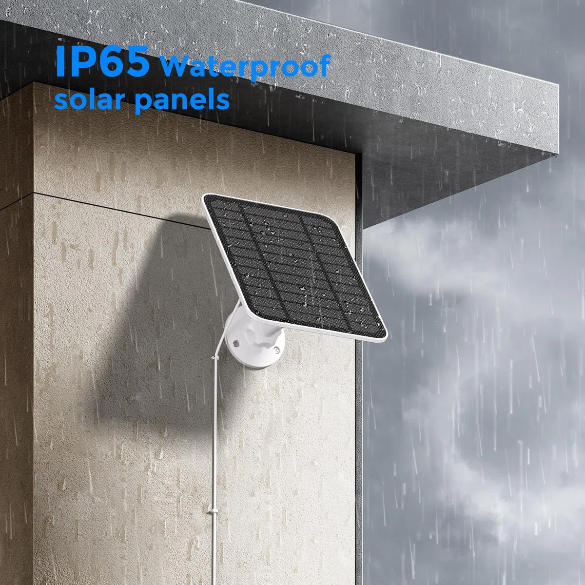 Panel solar de 5 V y 4 W compatible Arlo Pro 3/4/5,Ultra,Pro 3 Floodlight,Go 2,Essential Outdoor 2.ª generación,Essential 1.ª generación,con batería integrada de 2000 mAh y cable de alimentación de 4m