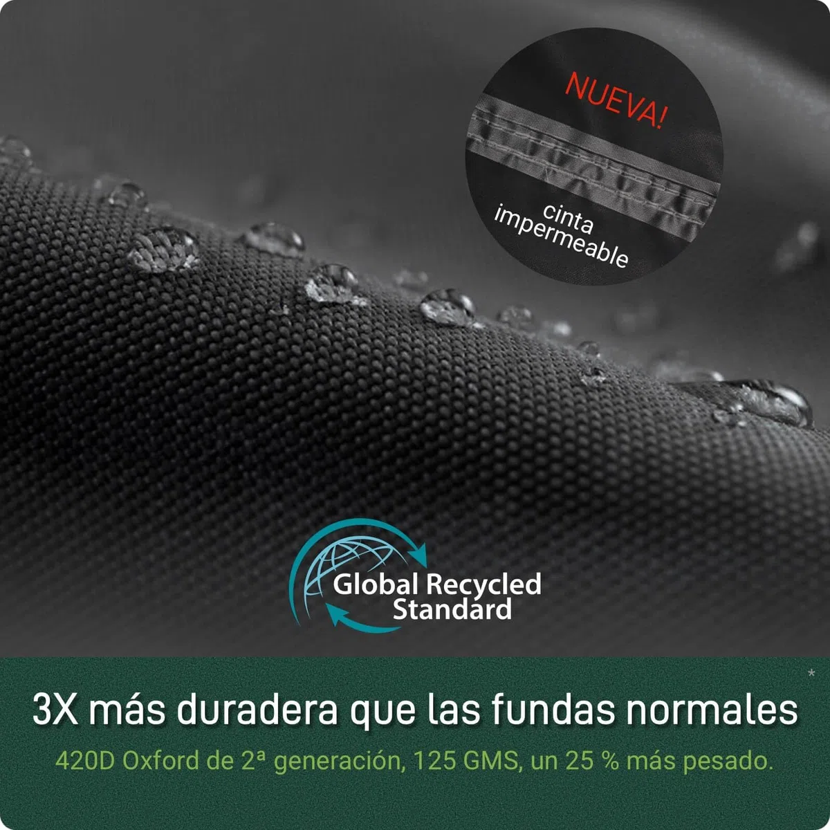 AWNIC Funda para Mesa Exterior Impermeable, Resistente a los Rayos UV y a los Desgarros Funda Protectora Muebles Jardin, AlicanTex Tecnología Resistente a la Intemperie Funda Mesa Jardin 130x75x71cm