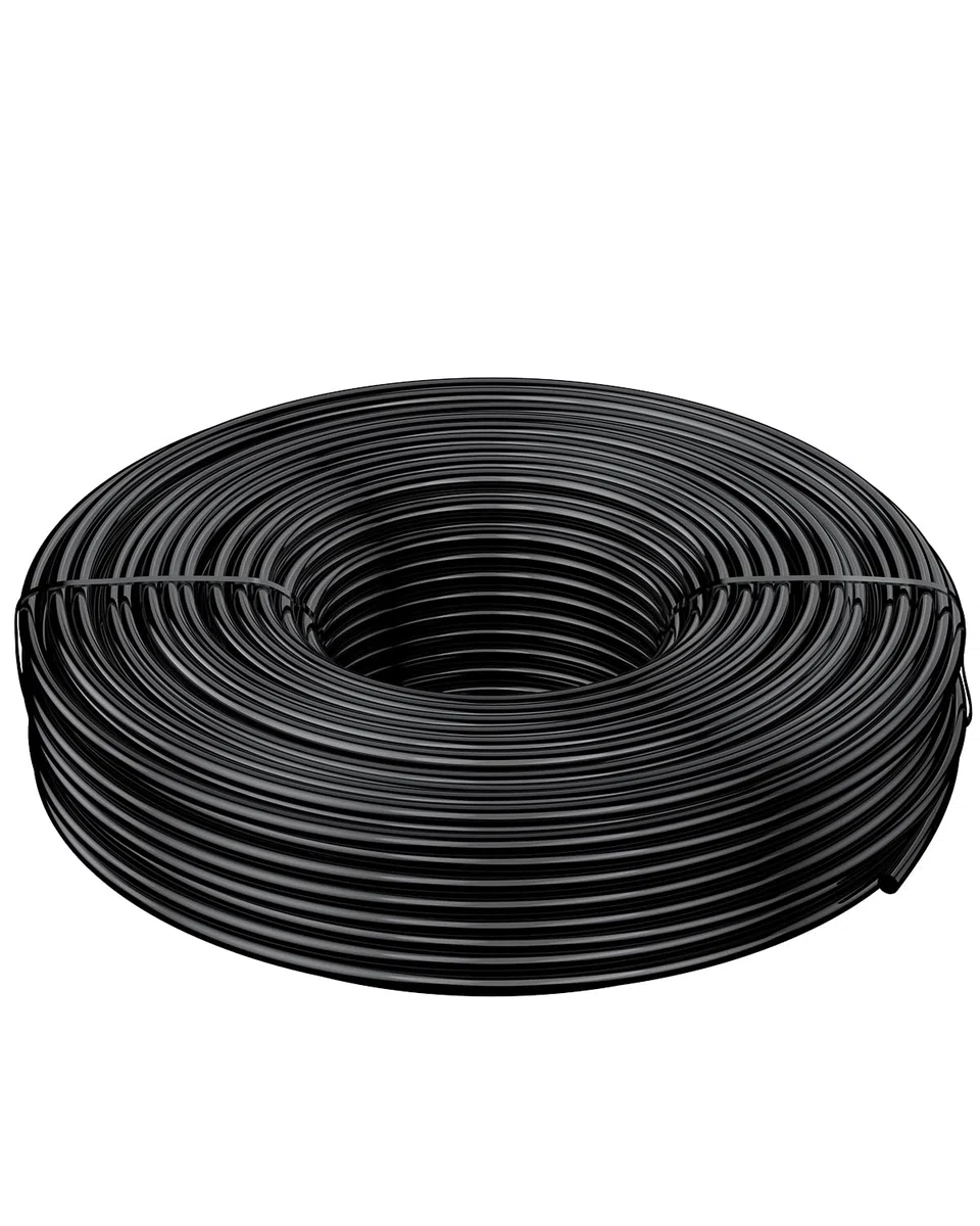 Pawfly 30 M Tubo de riego por goteo, 4-6 mm Tubería de distribución para sistema de riego, Línea de Micro PVC negro, Rollo de manguera para jardín, Pieza de riego por goteo