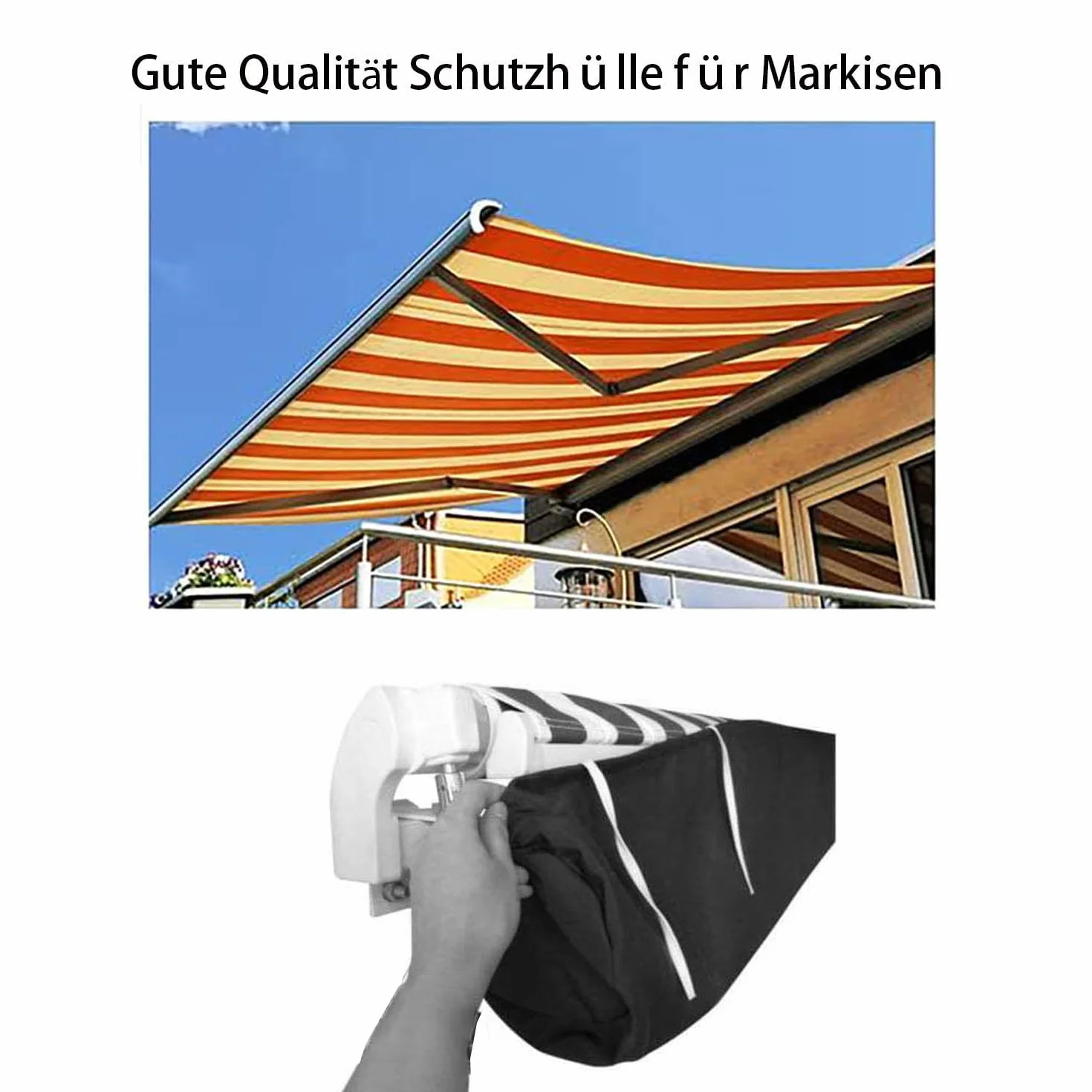 4M Funda Protectora Toldos, Tarpaulin Awning Bolsa de Almacenamiento Solar Impermeable, Cubierta De Toldo Pared Protección Solar Impermeable contra la Nieve de Polvo para