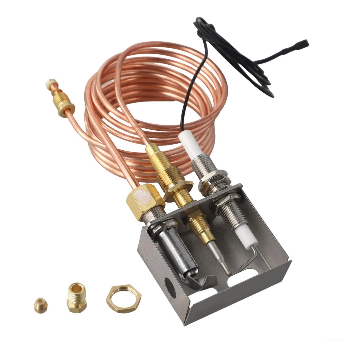 Kit de quemador piloto de gas, kit de encendido de propano de gas, con conjunto de quemador piloto de encendido de termopar para calentador de gases, chimenea