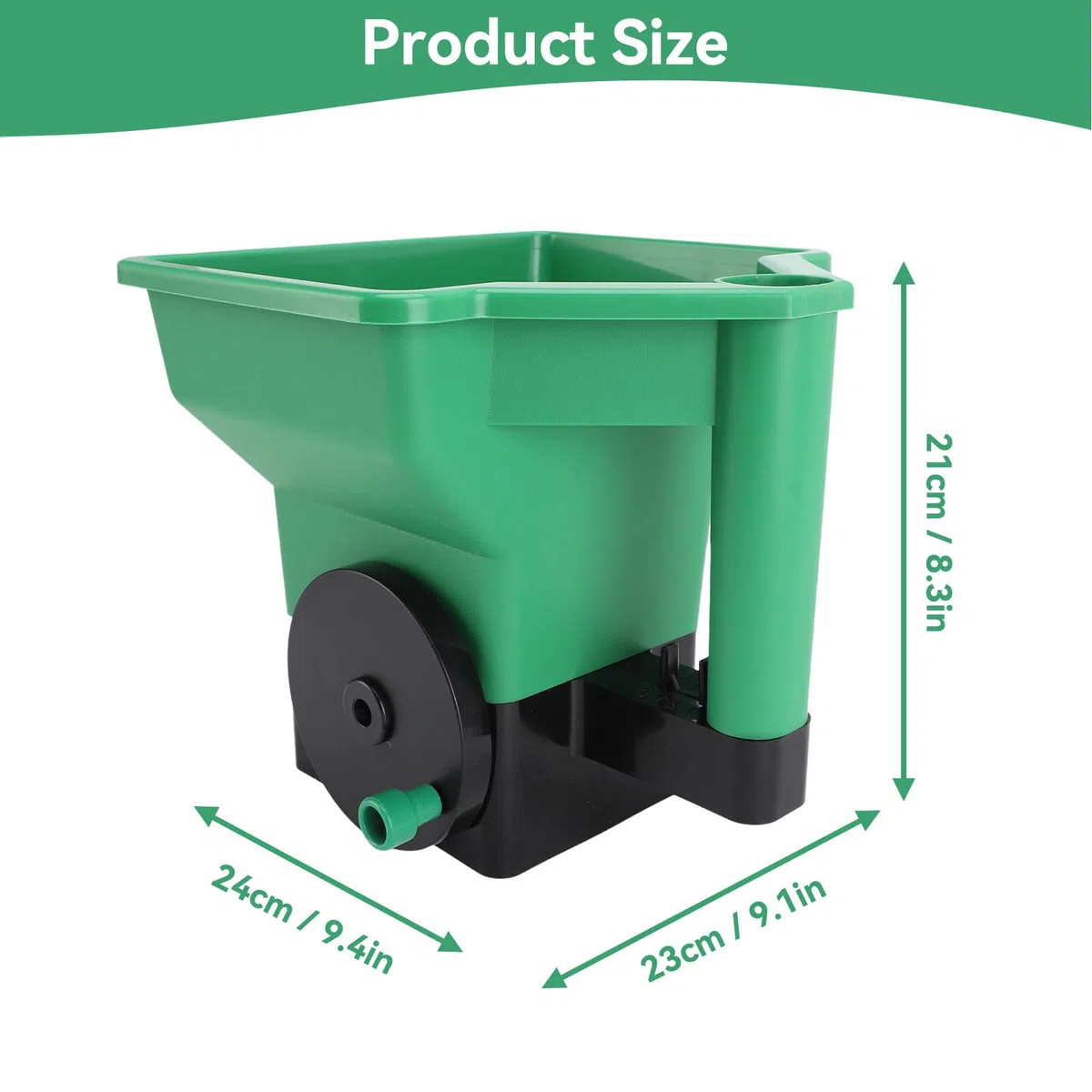 Diferteador De Césped Manual, 3L Small Labor Saving Broadcast Manual Manual Fertilizer Aplicador Sembradora Manual Esparcidor Universal Esparcidor De Abono Y Semillas Huerto Para Salt Garden Yard