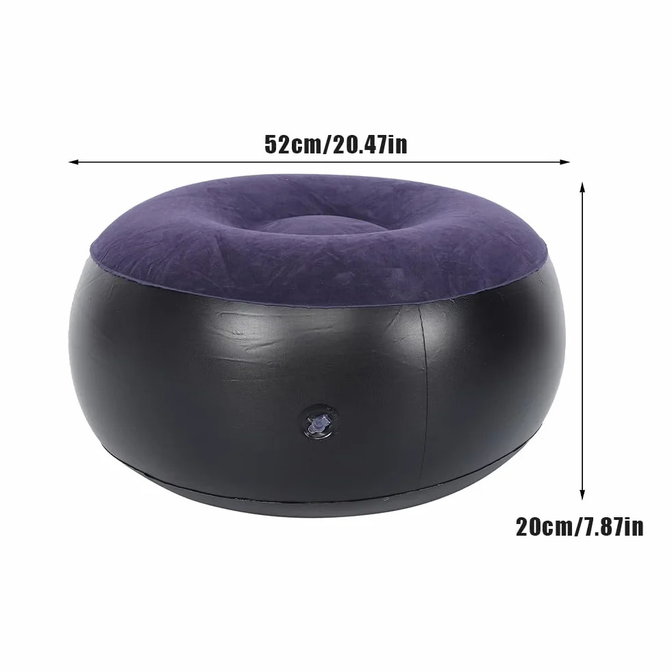 Tiiyee Taburete Flocado Inflable, Sillas Hinchables Sofa Hinchable Camping Inflable Grande Almohada De ReposapiéS PortáTil Silla Playa para Acampar Al Libre Viajes En El Hogar Y La Oficina Patio