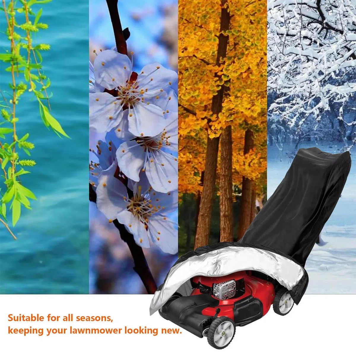 Funda para cortacésped compatible con Husqvarna LC151 ,impermeable y resistente al sol, apta para uso interior y exterior durante todo el año