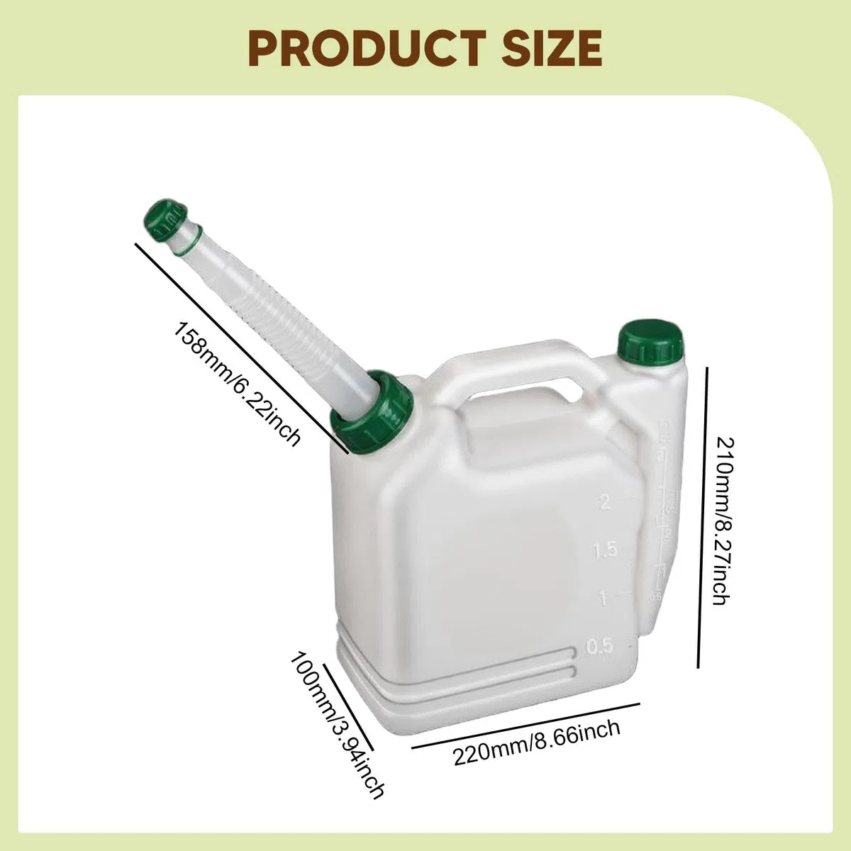 Botella para Mezclar Aceite, Portátil, para Motores de 2 Tiempos, Dispensador de Mezcla de Combustible, Botella con Relación de Combinación de Aceite, 2l
