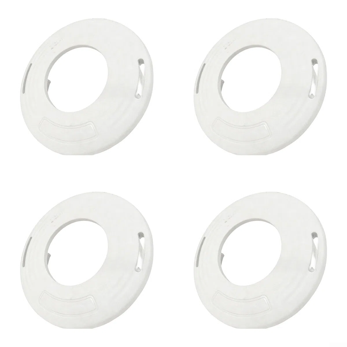 Cubierta de cabeza de hierba, compatible, con FS 36-2 46-2 56-2 56-2 piezas de desbrozadora 4003 710 2115 40047102189 ABS tapa de carrete blanco 4, paquete de 4