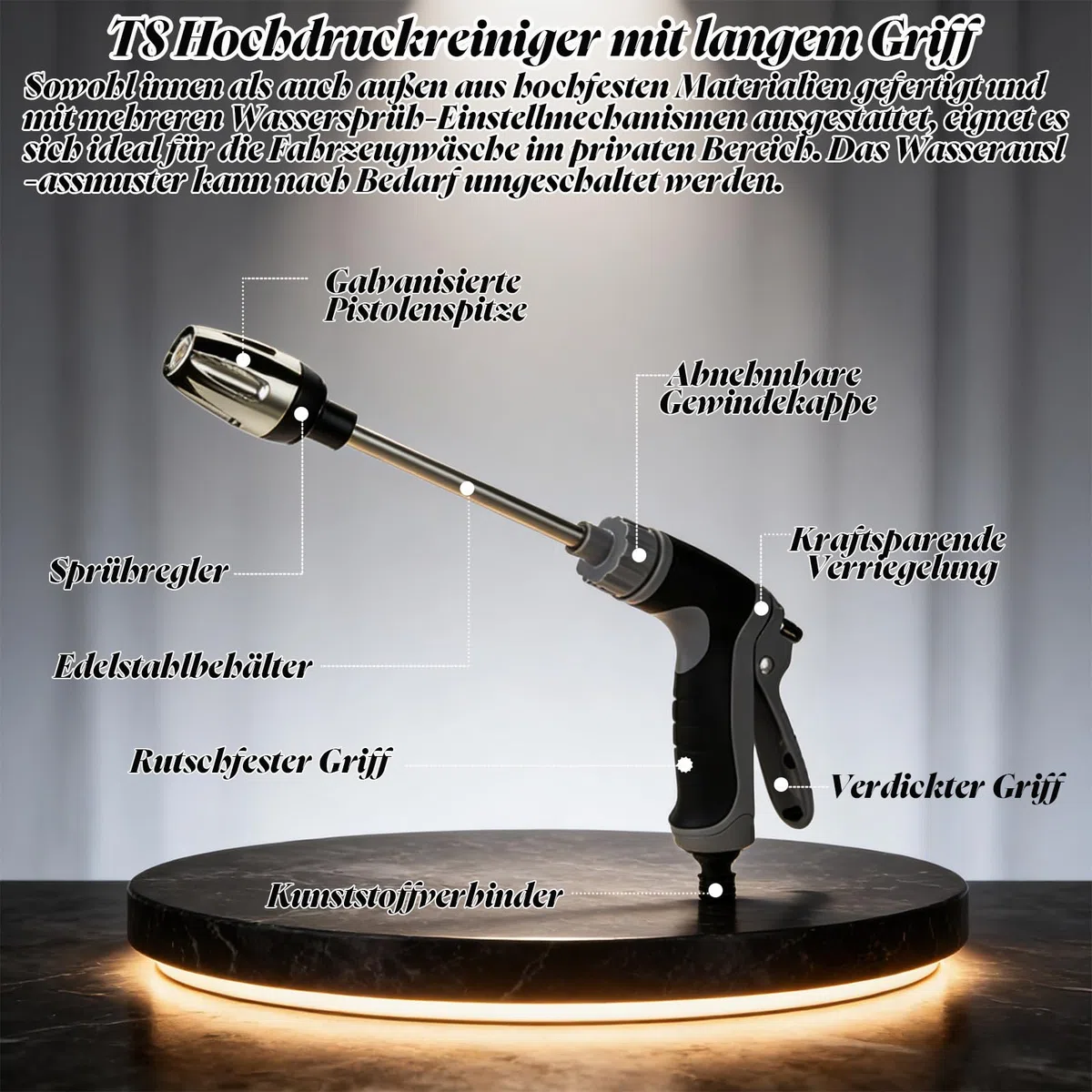 Jetterix Pressure Washer, Lavadora a Presión, Tres Niveles de Presión Ajustables, para Coche Terraza y Jardín (1Set)