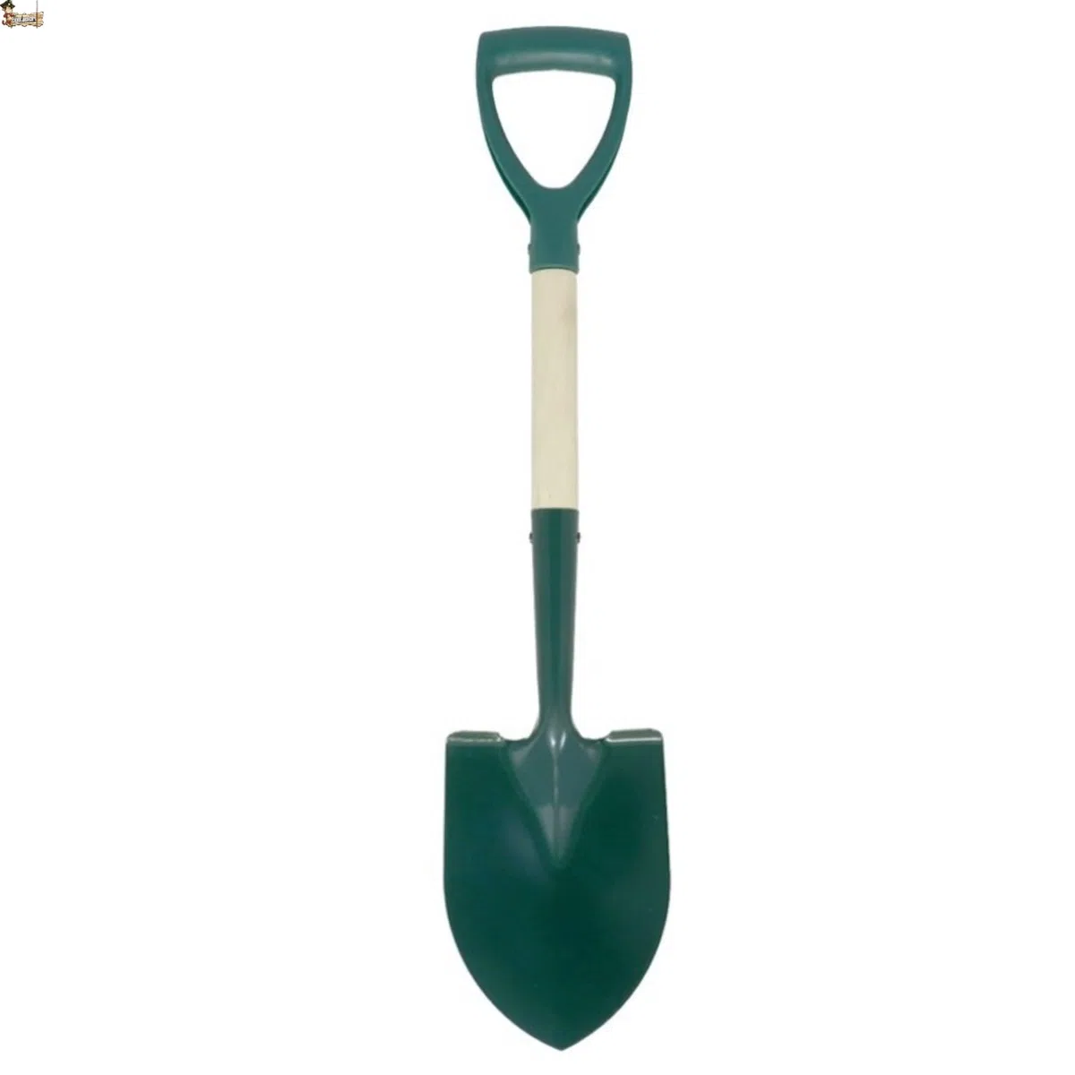 BricoLoco.com Pala pequeña y portátil para jardinería, Nieve, Obra pequeña, jardín. Pala Metal tratada térmicamente, Mango Madera, Agarre Antideslizante. 68x15,5 cms. para Llevar en el Coche