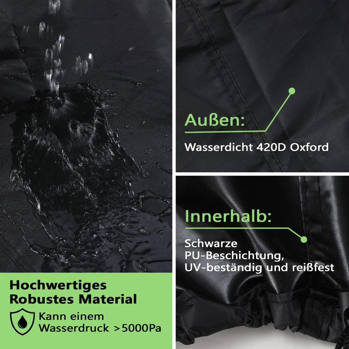 Funda Barbacoa para Weber 57cm, Impermeable Cubierta Barbacoa para Weber Redonda, 420D Oxford Resistente a la Intemperie Funda Barbacoa Exterior (Φ71x68cm)