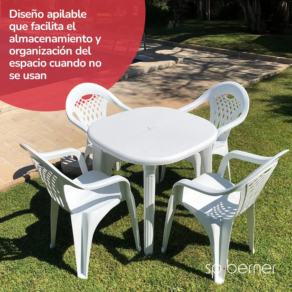 Sp berner - Cancún verde. silla de resina