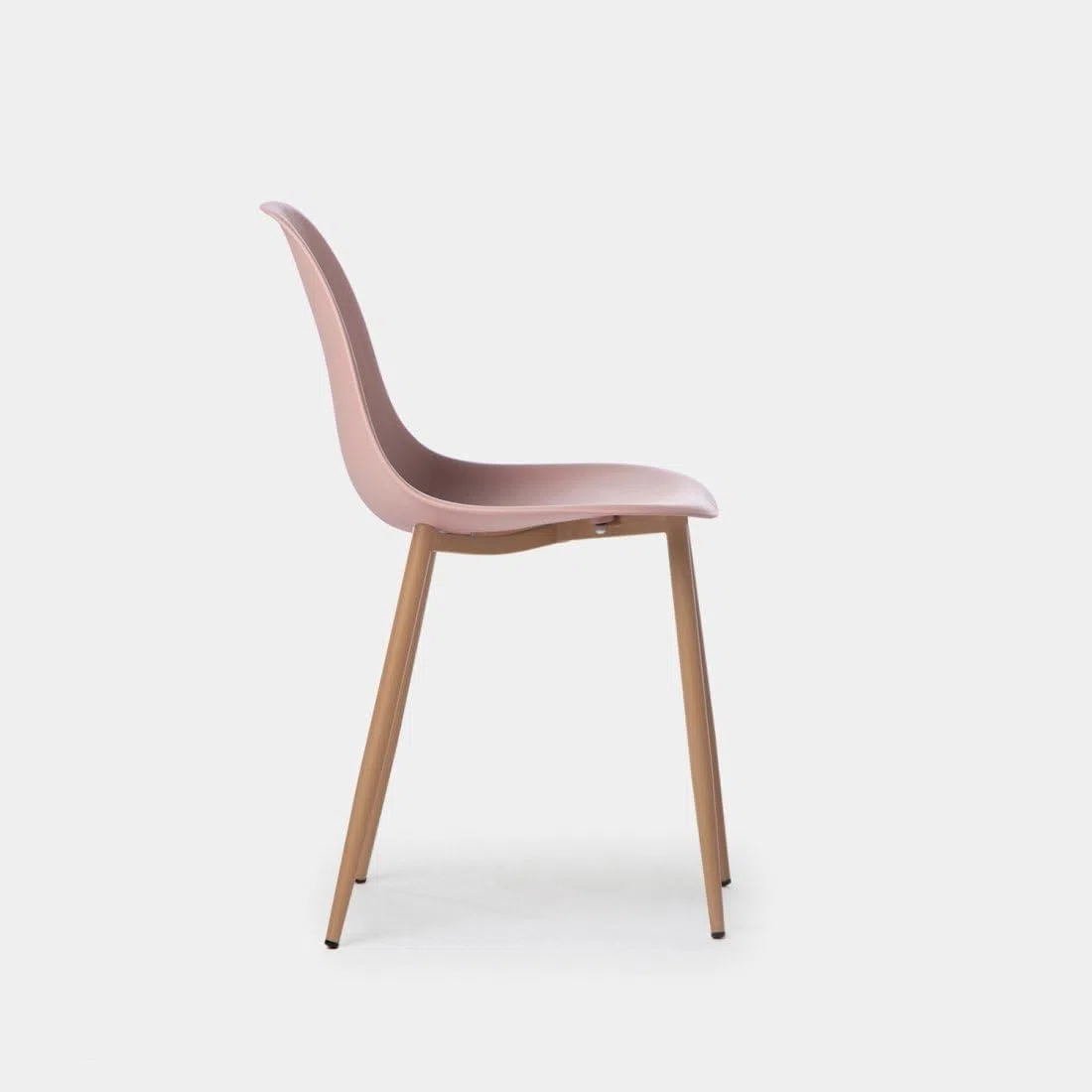 KLAST Silla de Comedor en Polipropileno Blanco con Pata Natural