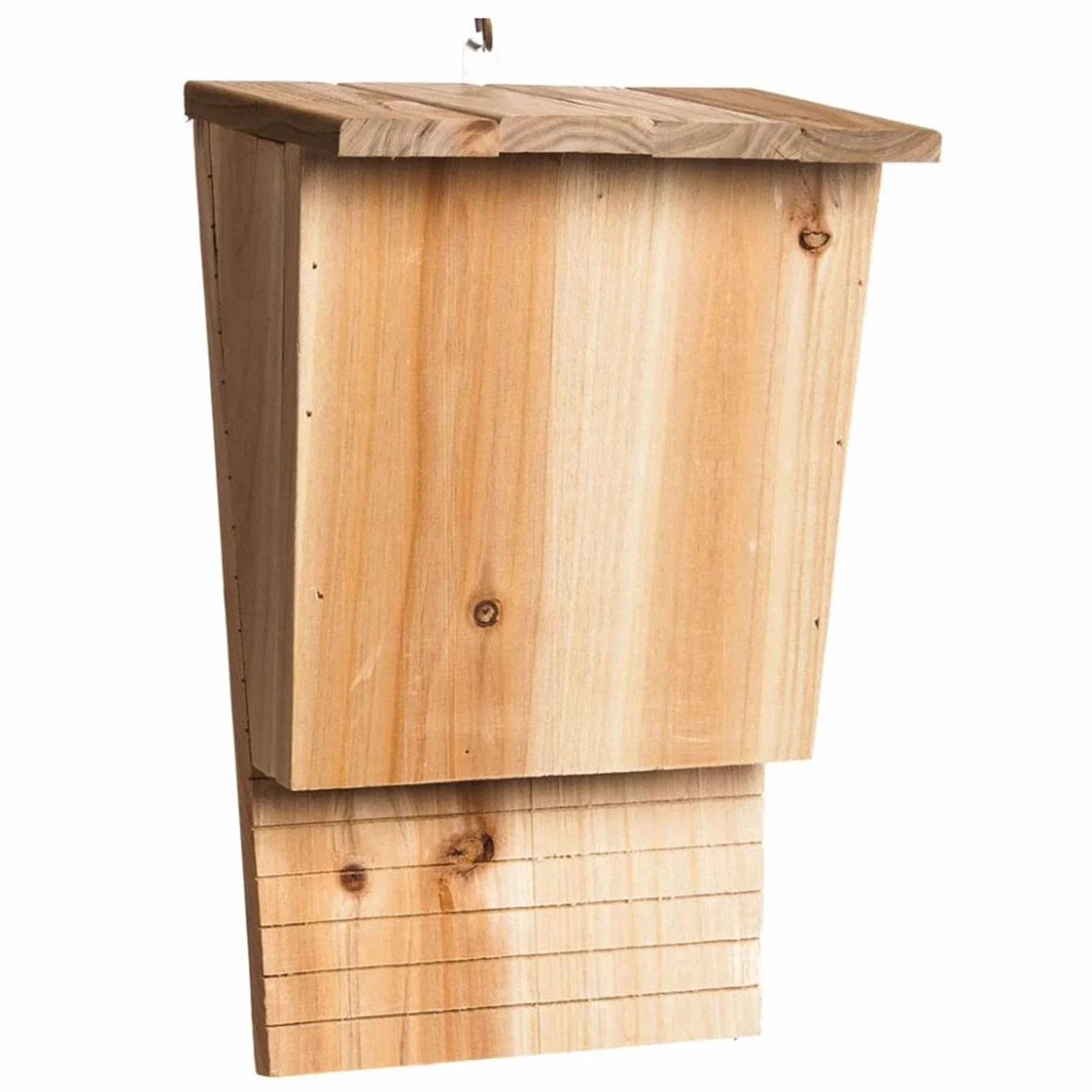 Casas para murciélagos de Madera para Uso en Exteriores | Caja de para murciélagos Hecha a Mano | Nicho para murciélagos de Madera Natural con Techo, atornillado y sin Tratar,