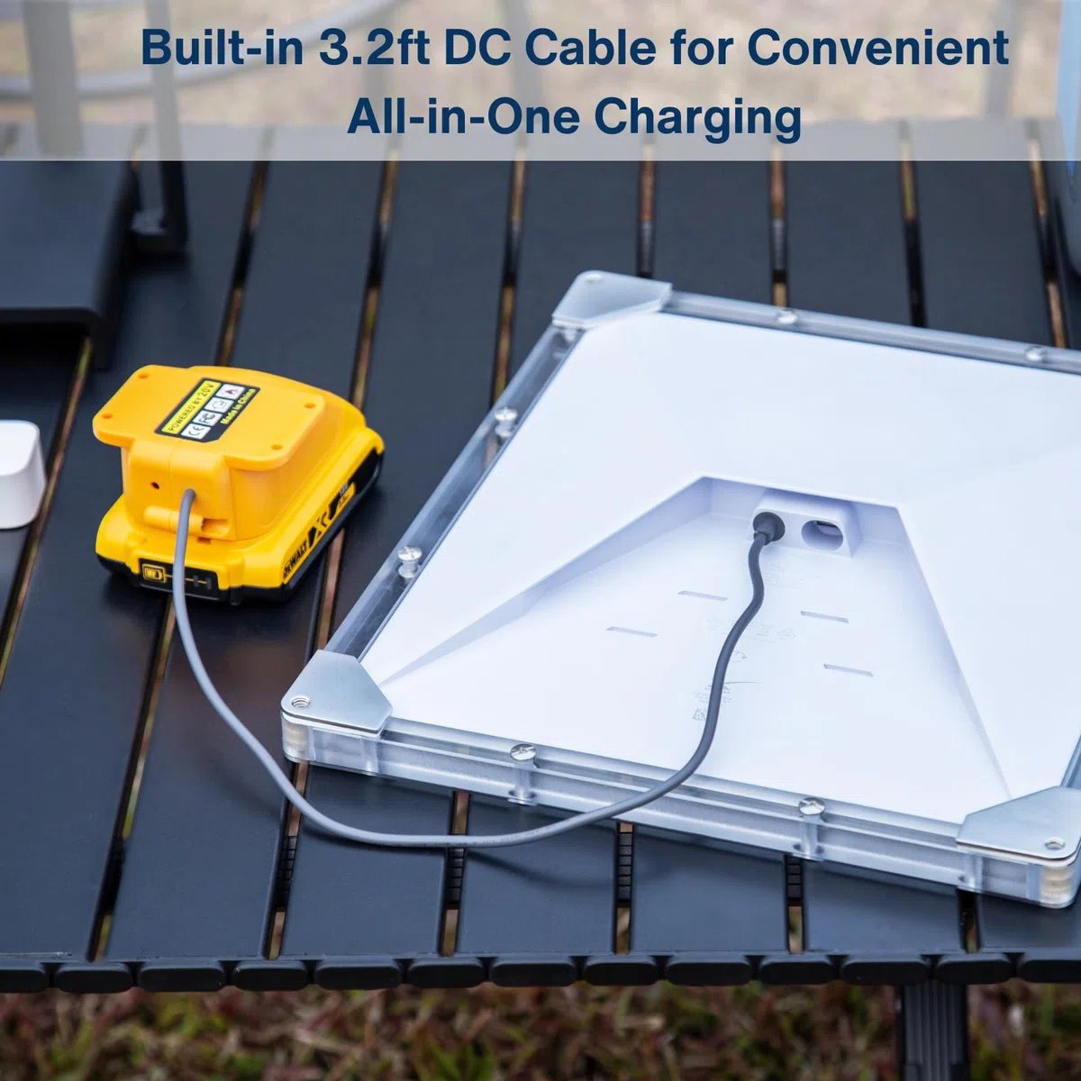 Cargador alimentado por batería para Starlink Mini compatible con baterías DeWalt, salida de 60 W, 20 V/3 A, conector de barril CC impermeable, ligero y portátil para uso en exteriores y de