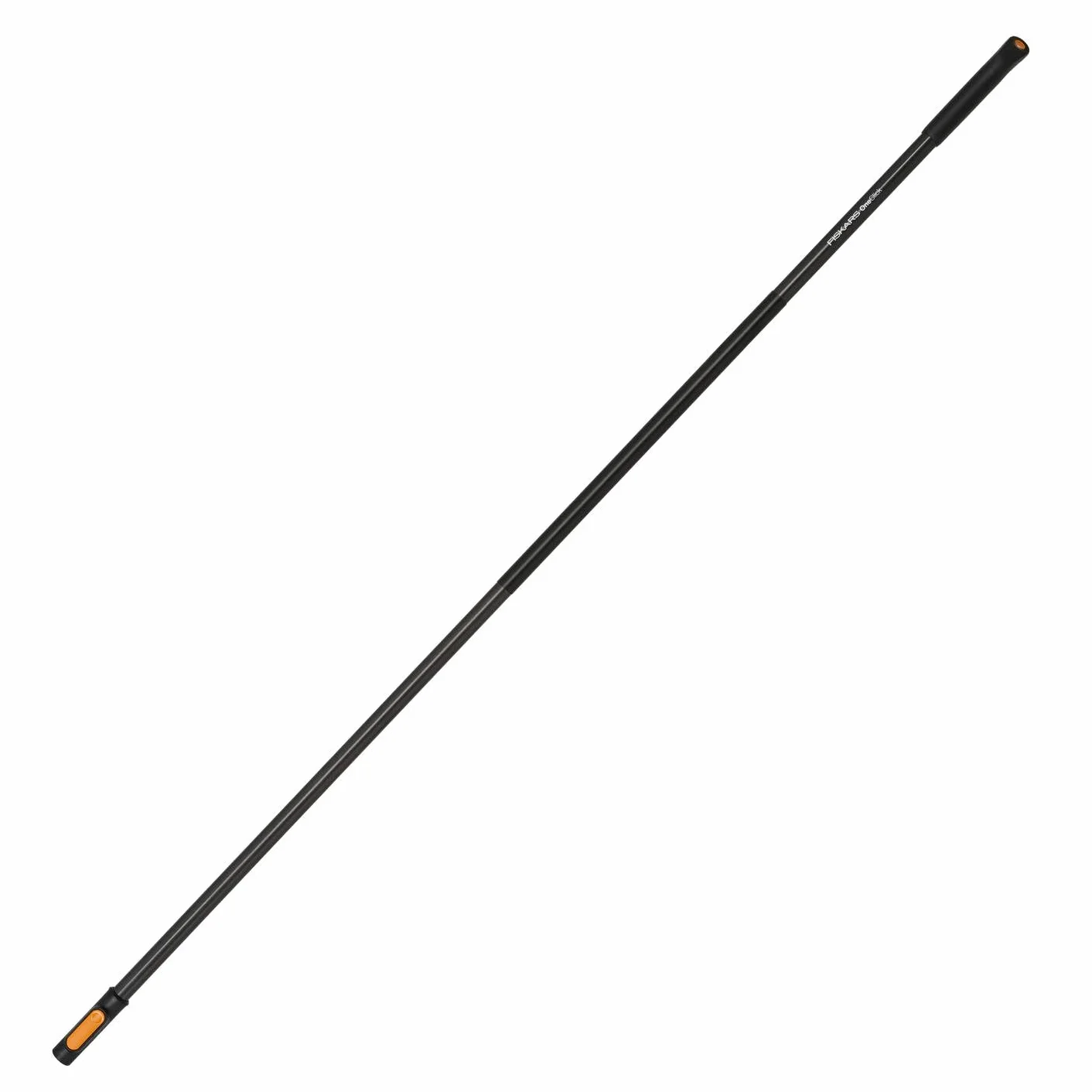 Fiskars OneClick Mango L, Mango universal para herramientas de jardín, Cambio sin esfuerzo con un solo clic, Adaptador QuikFit disponible por separado, 161 cm, Aluminio ligero, Negro/Naranja, 1080547