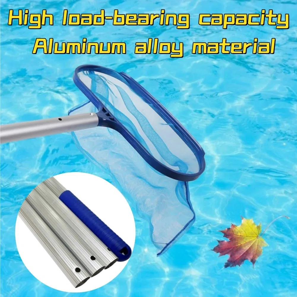 Red para Piscina Limpiar,190cm Recoge Hojas para Piscinas,Red de Piscina con Poste Telescópico,Recogehojas con Pértiga Telescópica,Red de Piscina,Red de Hojas,Malla Fina Piscina