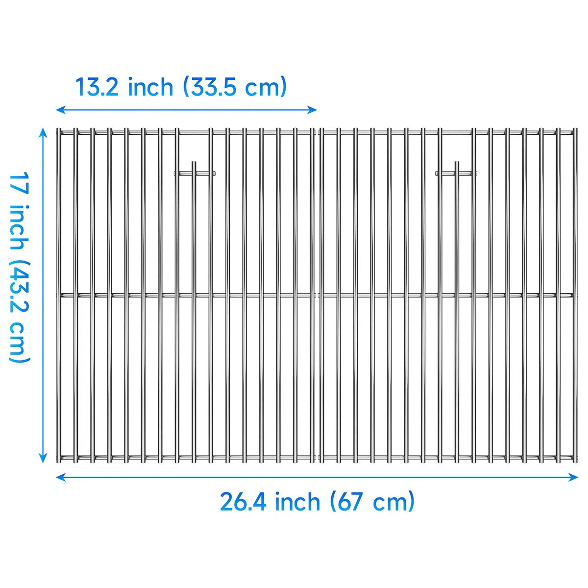 Rejillas de cocina de 17 pulgadas para Home Depot Nexgrill 720-0830H, 720-0830D, 720-0783E, 720-0783C, rejillas de cocina de acero inoxidable de 17 pulgadas para Nexgrill 720-0888 720-0888N