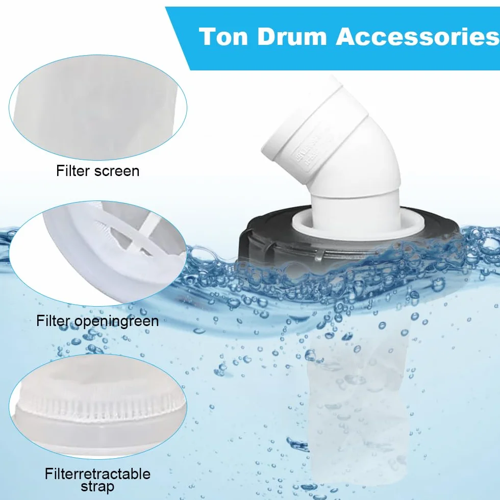 mizikuu Filtro de Tapa IBC, 45°Cubierta de Tanque IBC con Filtro Filtro de Agua de Lluvia IBC Tapa de Nylon Lavable Accesorios de Tanque IBC Codo DN 75 para depósito de Agua de Lluvia IBC 163 mm