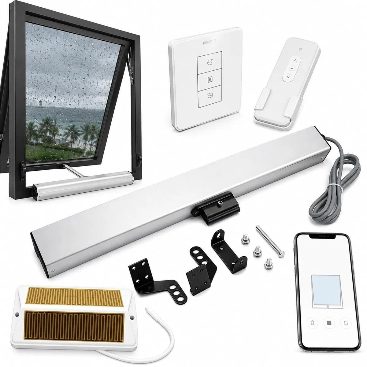 Abridor de Ventana Motorizado Smart 24V Actuador Cadena Doble