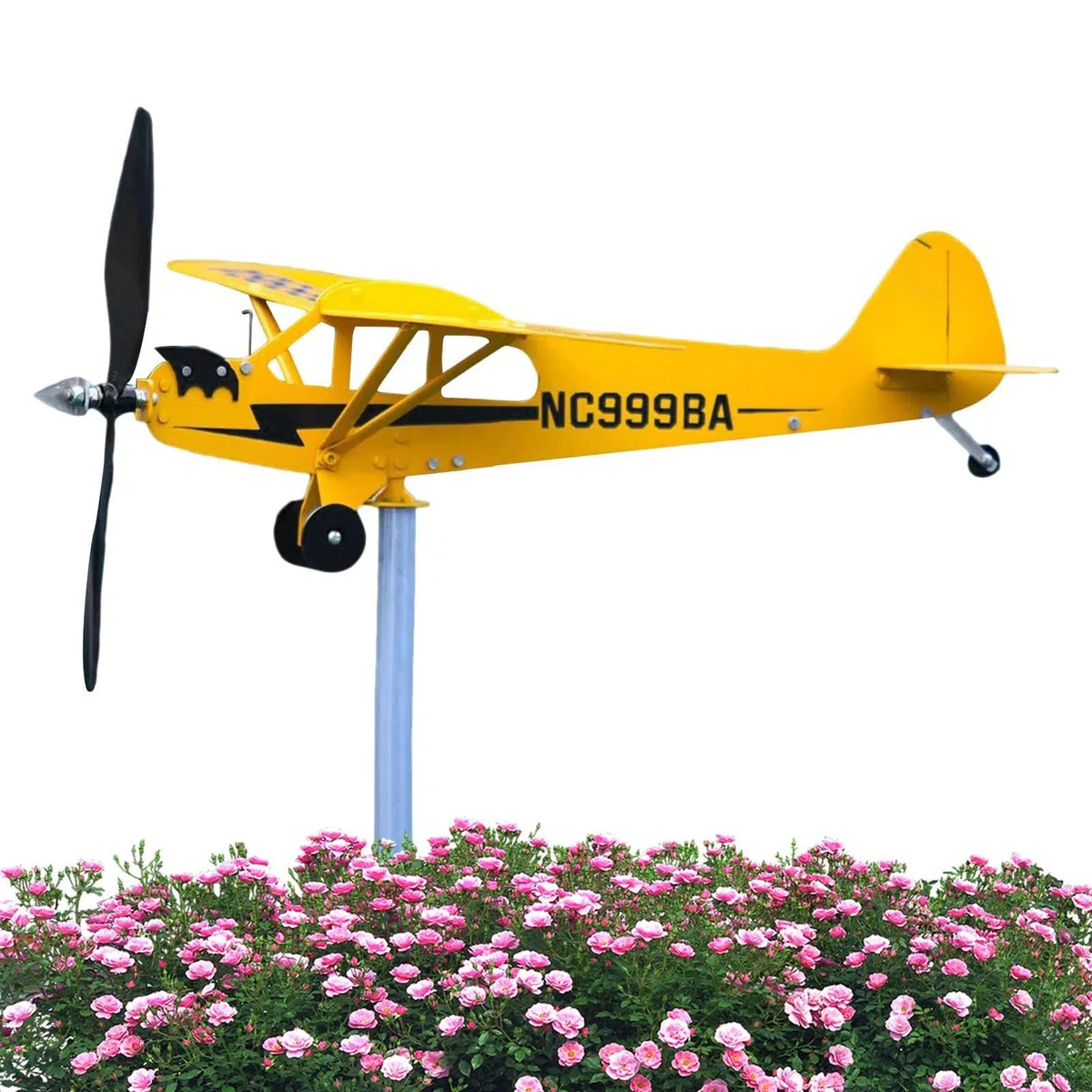 Molinillos de Viento – Molinillo Decorativo de avión, Molinillo de Viento de Metal, Veleta, Arte para Patio, Porche, jardín, decoración de Techo al Aire Libre