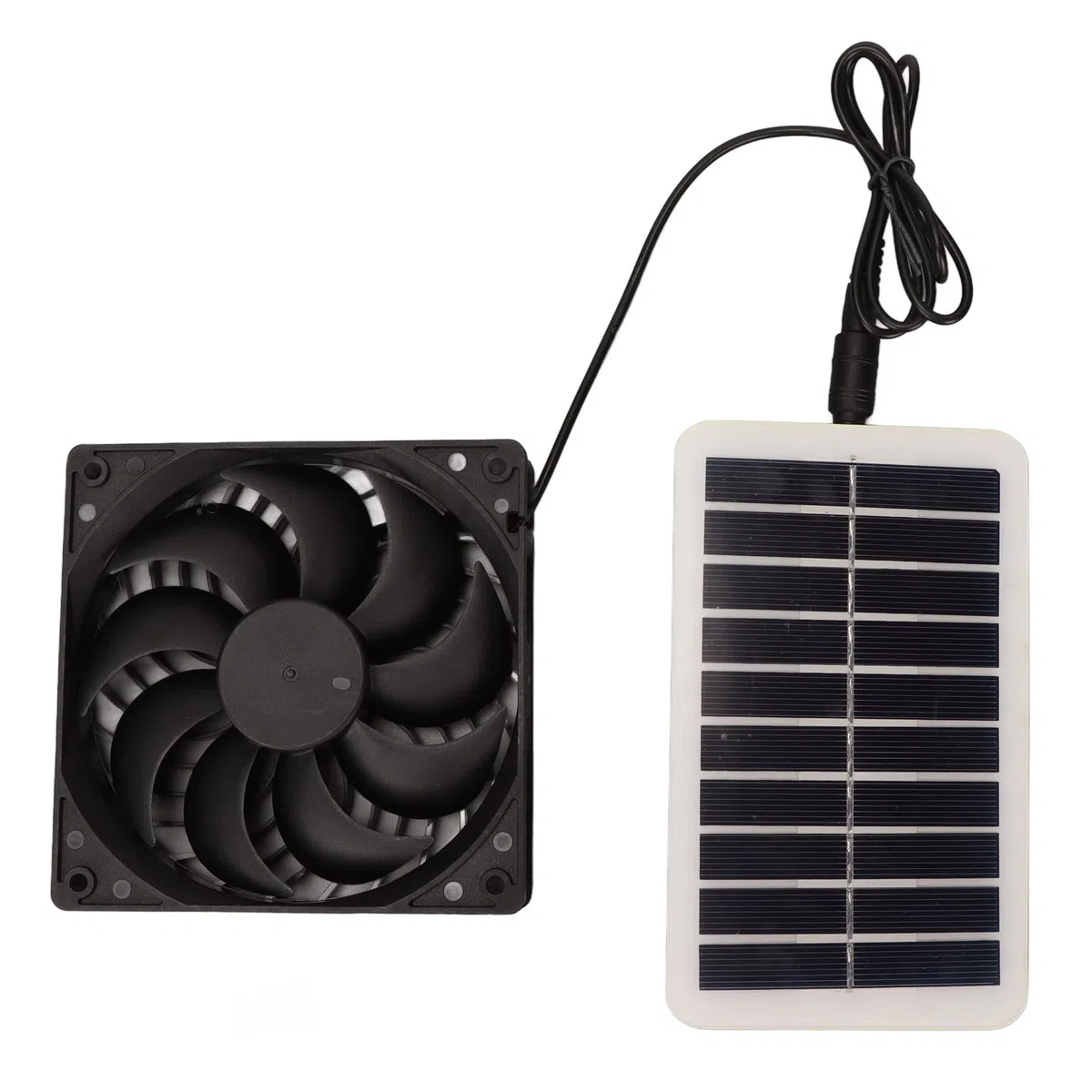 Kit de Ventiladores de Panel Solar, Ventilador de Escape con Energía Solar de 15 W, Ventilador de Ventilación de Escape Solar Portátil para Invernadero, Gallinero, Casa de Perro