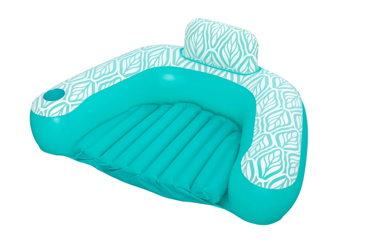 BESTWAY Tumbona Flotante Deluxe Comfort Plush 132x113x42 cm Azul