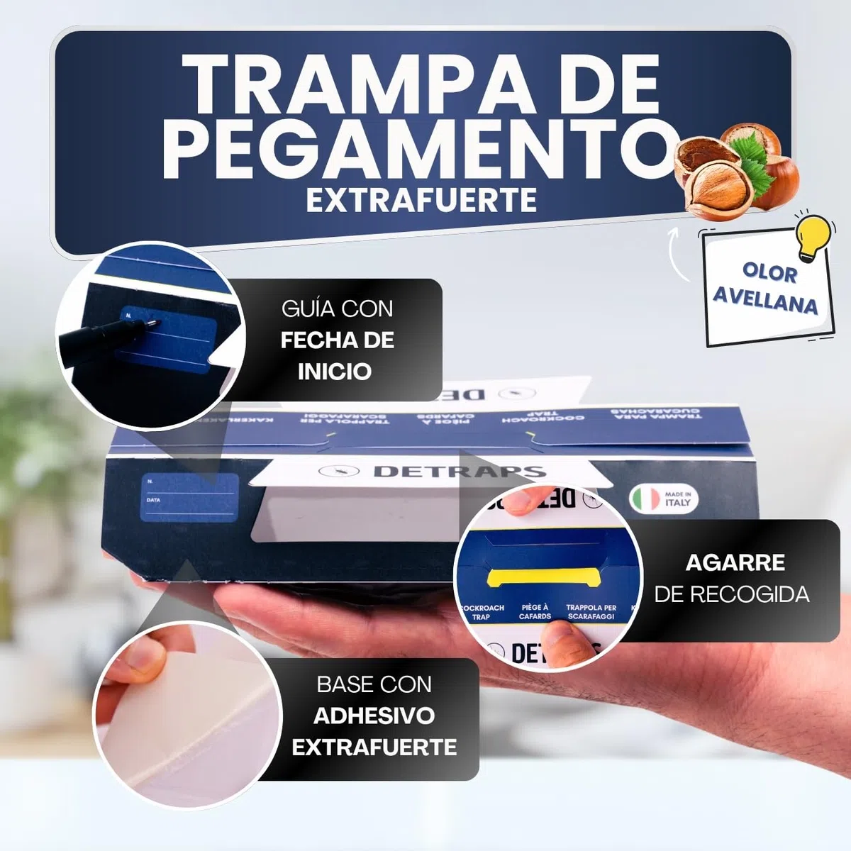 Insecticida Concentrado 250 ml + Trampas Adhesivas XL para Cucarachas e Insectos | Cipermetrina 9,3% | Acción Inmediata y Prolongada | Adhesivo Extra Fuerte | Control Integral Hogares y Exteriores