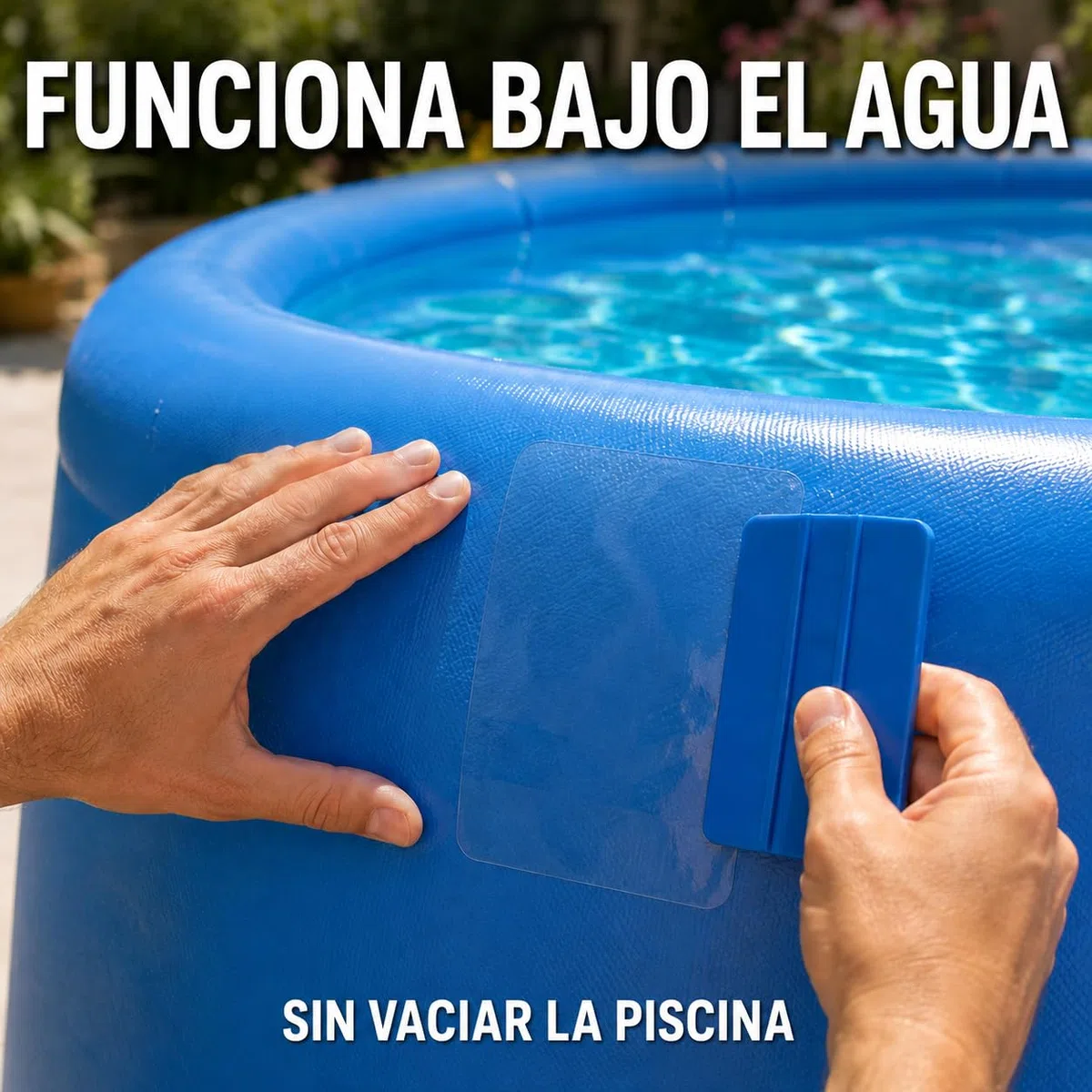 Parches Piscina Bajo Agua – Kit Reparación Piscina 10x150cm, Cinta Adhesiva Impermeable PVC Flexible, Parche Liner Piscina, Reparación Lona Piscina, Colchones Hinchables