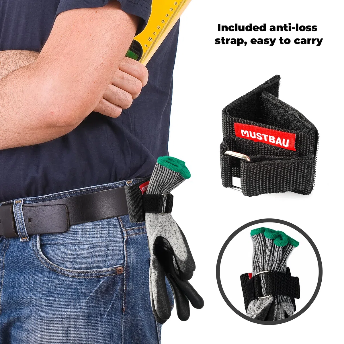 Guantes de protección contra cortes nivel 3 para cocina, jardín y obras, talla S, 3 pares (3, M)