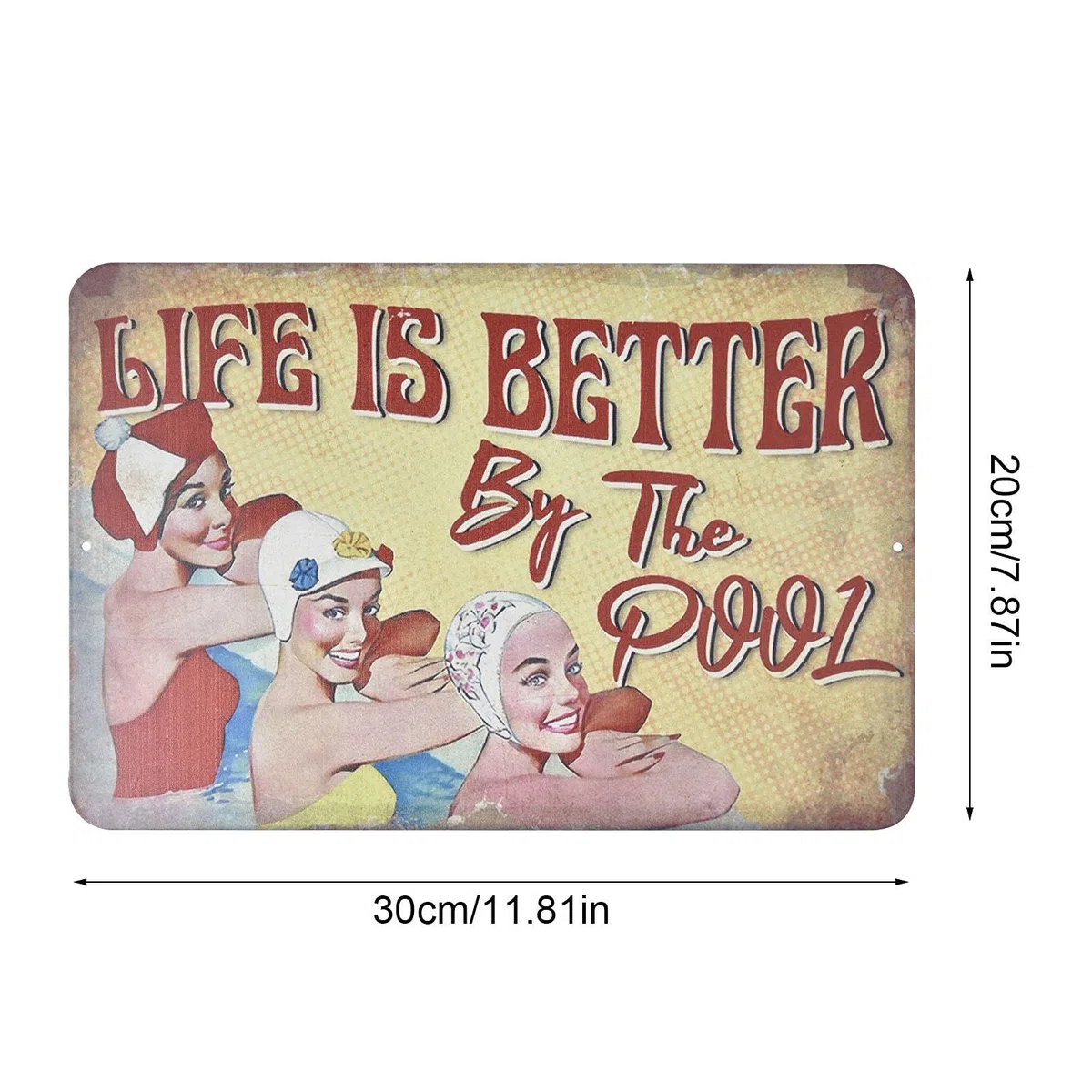 Cartel de metal para la decoración de la piscina, divertido símbolo de regla de piscina, decoración de pared, reglas de piscina personalizadas con su propio peligro, natación, señal de