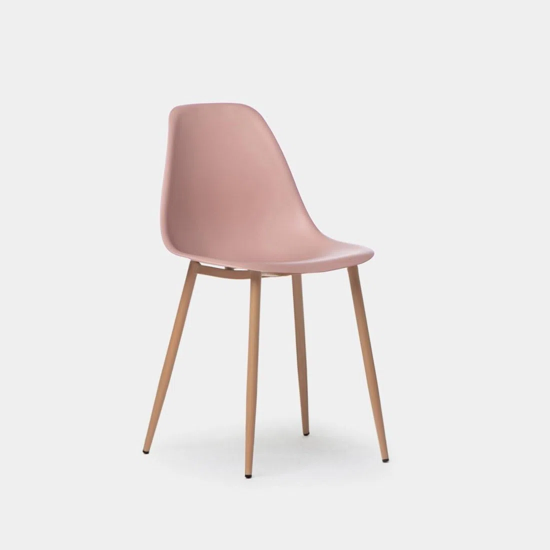 KLAST Silla de Comedor en Polipropileno Blanco con Pata Natural
