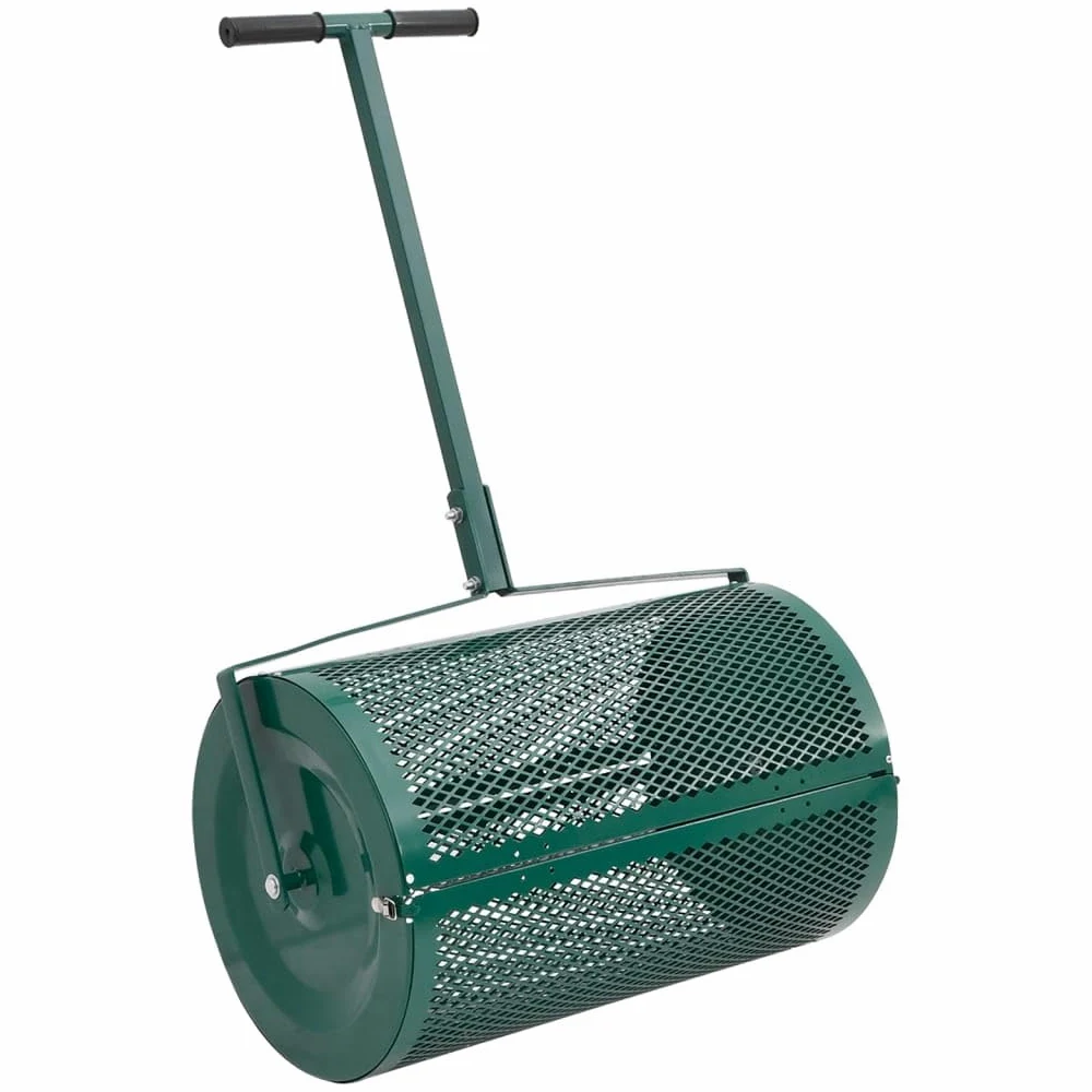 Esparcidor de compost 75L verde acero