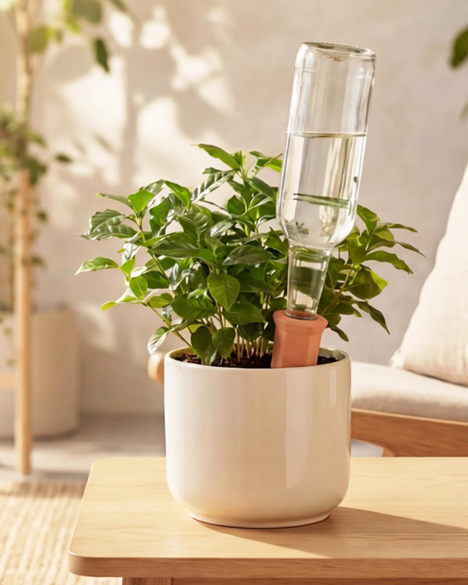 Bamworld Riego Automatico Macetas con Conos de Terracota 6 Unidades Autorriego para Macetas Sistema de Riego Plantas Vacaciones Interior Exterior Balcon Jardin Terraza